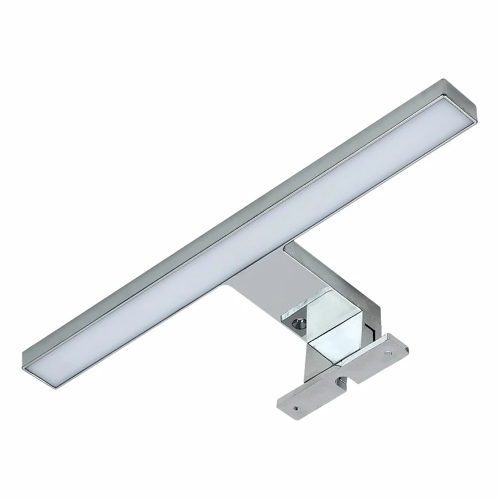 Kwazar - Kinkiet Wewnętrzny, Lampa do Lustra LED do łazienki, do pomieszczeń wilgotnych, Lampa łazienkowa 5W, Szerokość 30cm, Neutralna biel 4000 K, IP44, 230V - ANITA Srebrny