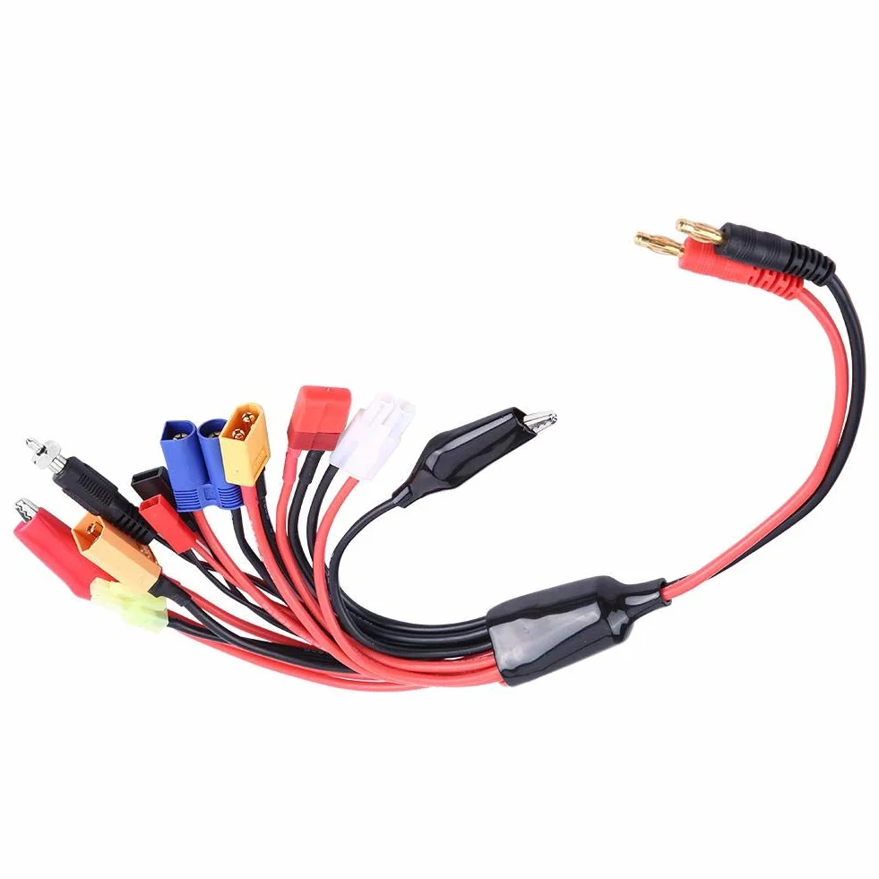 11 w 1 RC Kabel ładowarki Lipo, adapter do wielu wtyczek ładowarki Kabel do ładowania konwertera z wtyczką bananową 4 mm