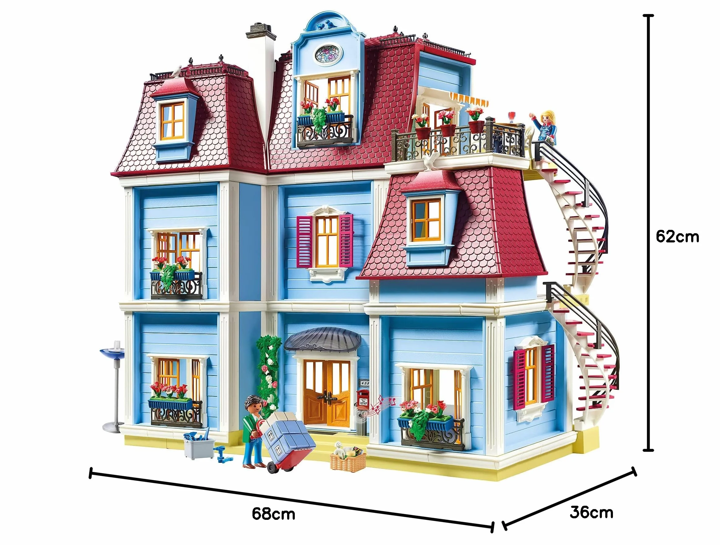 PLAYMOBIL Dollhouse 70205 Duży Domek dla Lalek, od 4 Lat