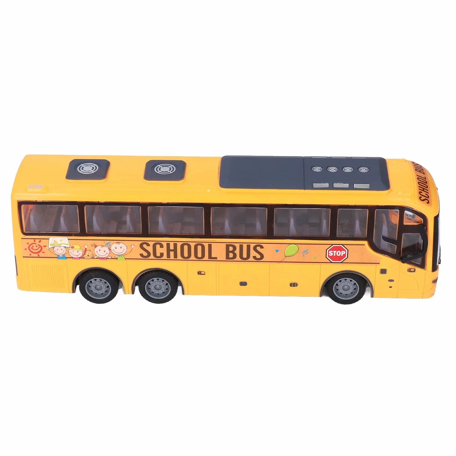 RC School Bus Toy, DziecięCa Symulacja Zdalnego Sterowania Autobusem z Lekkim Elektronicznym Pojazdem Zabawka Urodzinowy