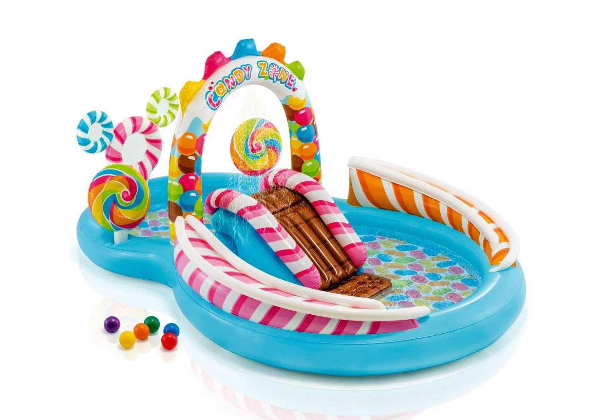 Intex Candy Zone Zjeżdżalnia Wodna, Wielokolorowy, 6,5 cm,57149NP