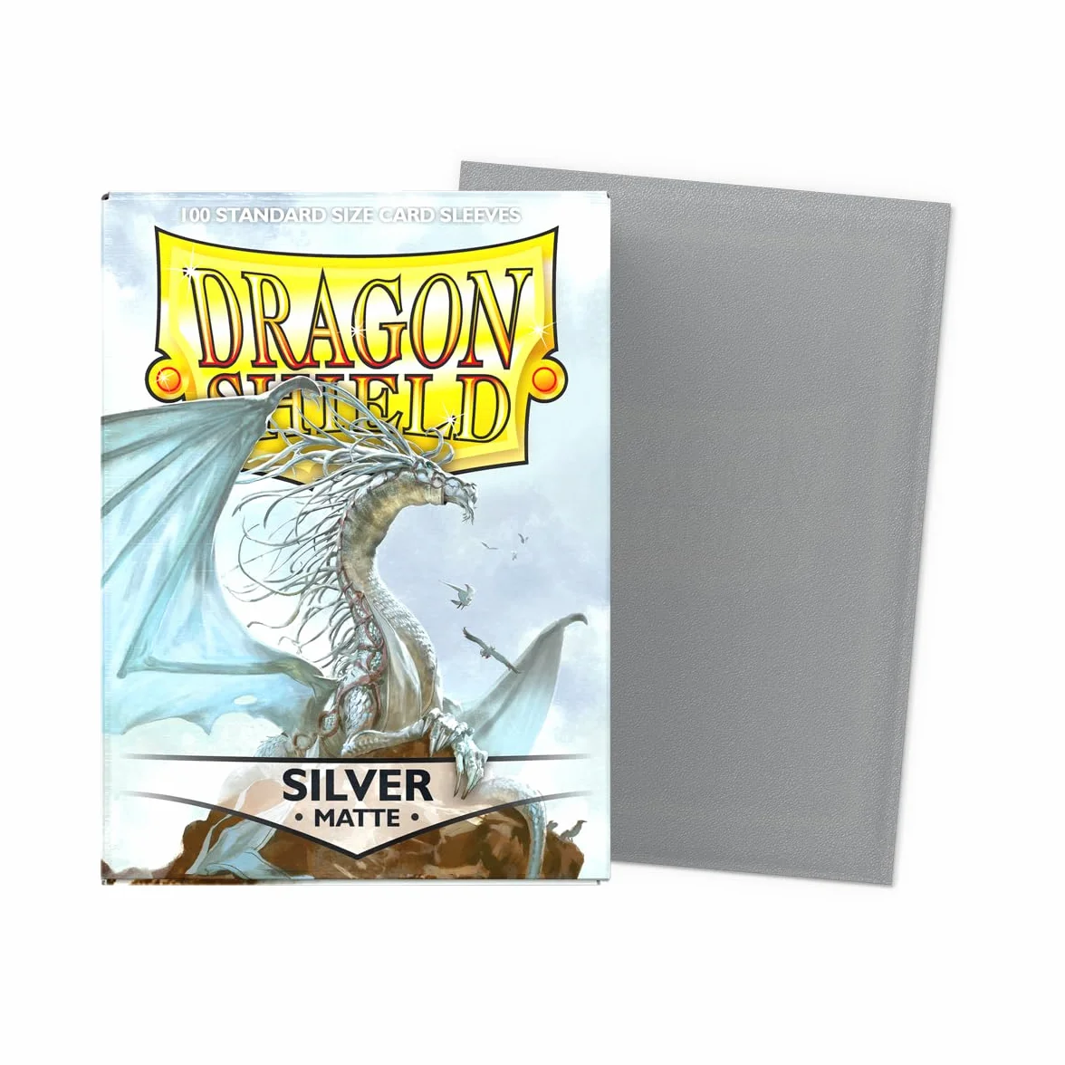 Dragon Shield - Matte Standard Size Sleeves 100Pk - Silver