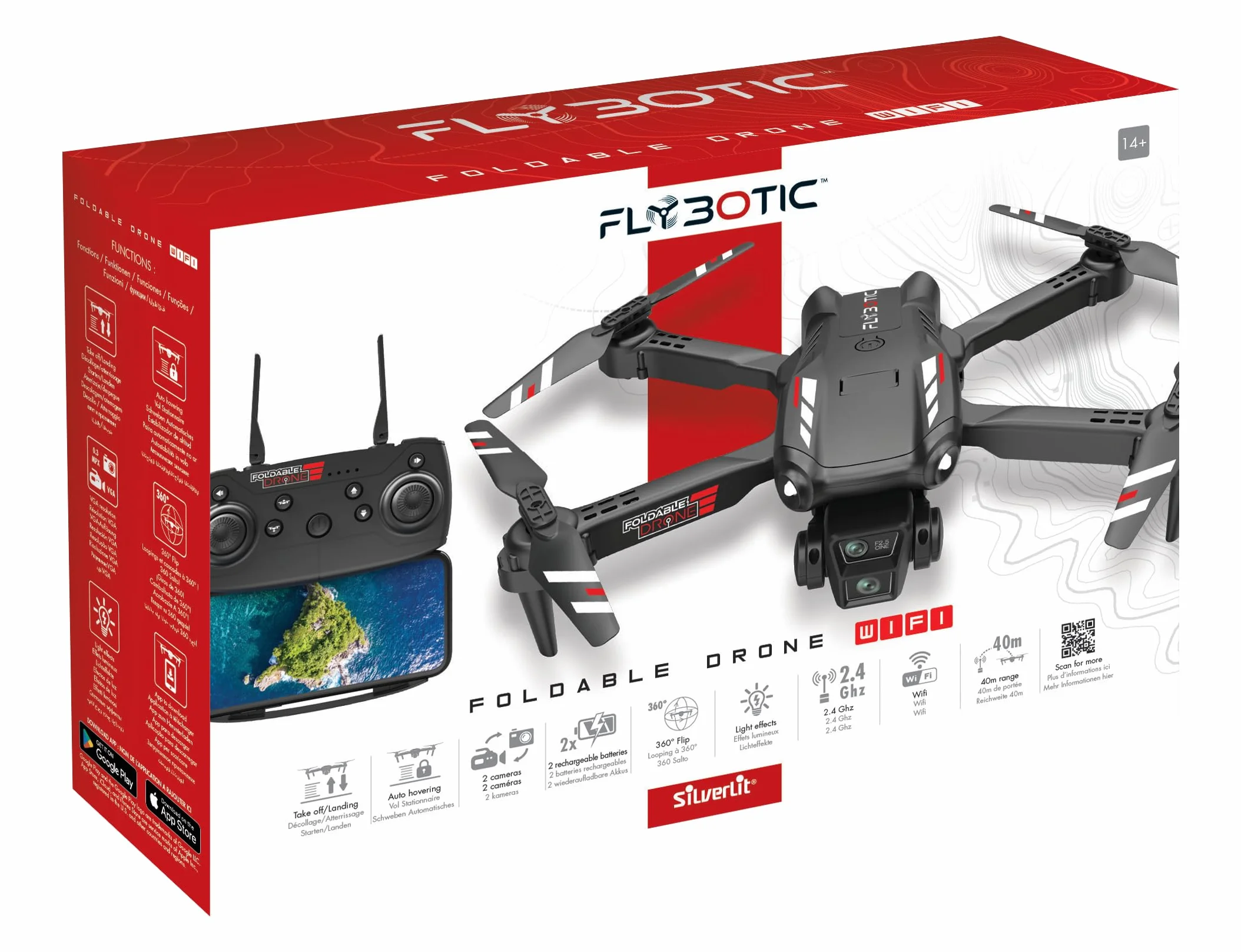 Flybotic składany dron WiFi z kamerą i transmisją na żywo