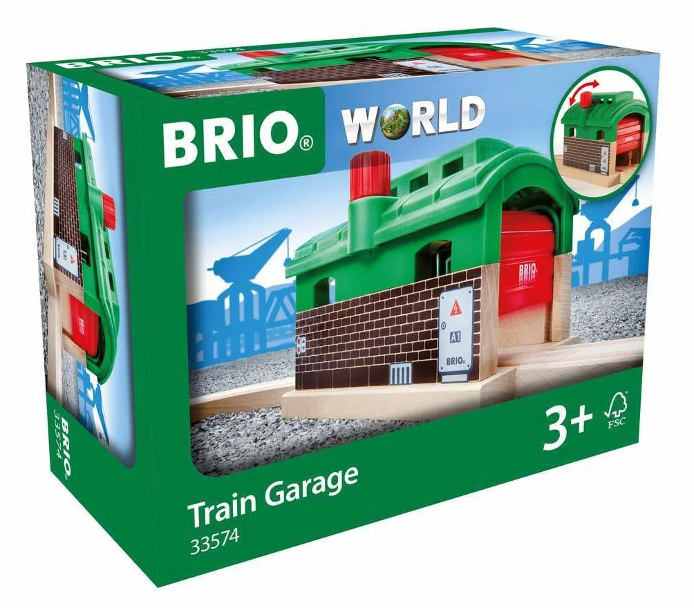 Brio 63357400 Parowozownia (63357400) Bezpieczna Zabawka Dla Dzieci Powyżej 3 Lat