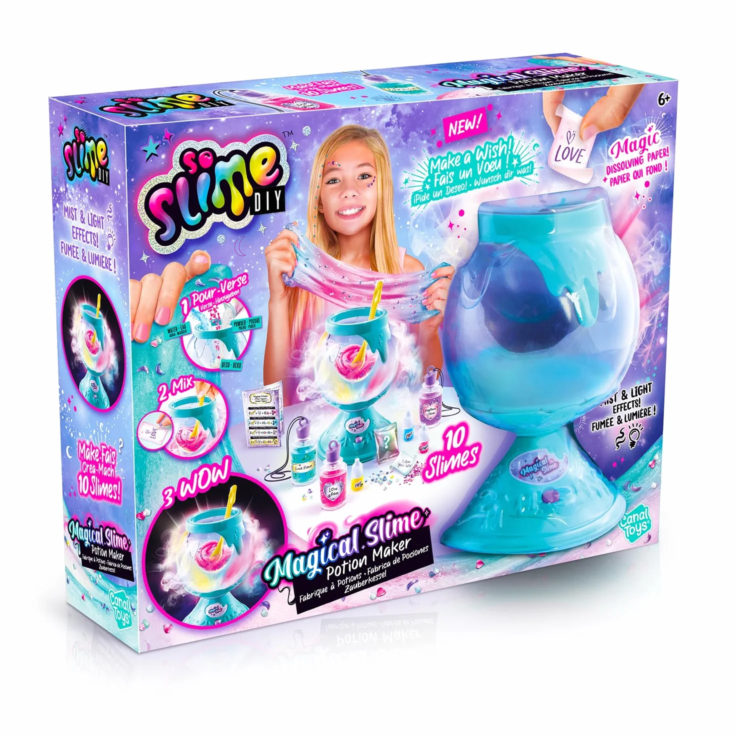 Canal Toys - Magical Slime - Moja Fabryka Magicznych Eliksirów - Kocioł Slime DIY - Od 6 lat - SSC 196, Wielokolorowy, 34 x 14 x 27,5 cm
