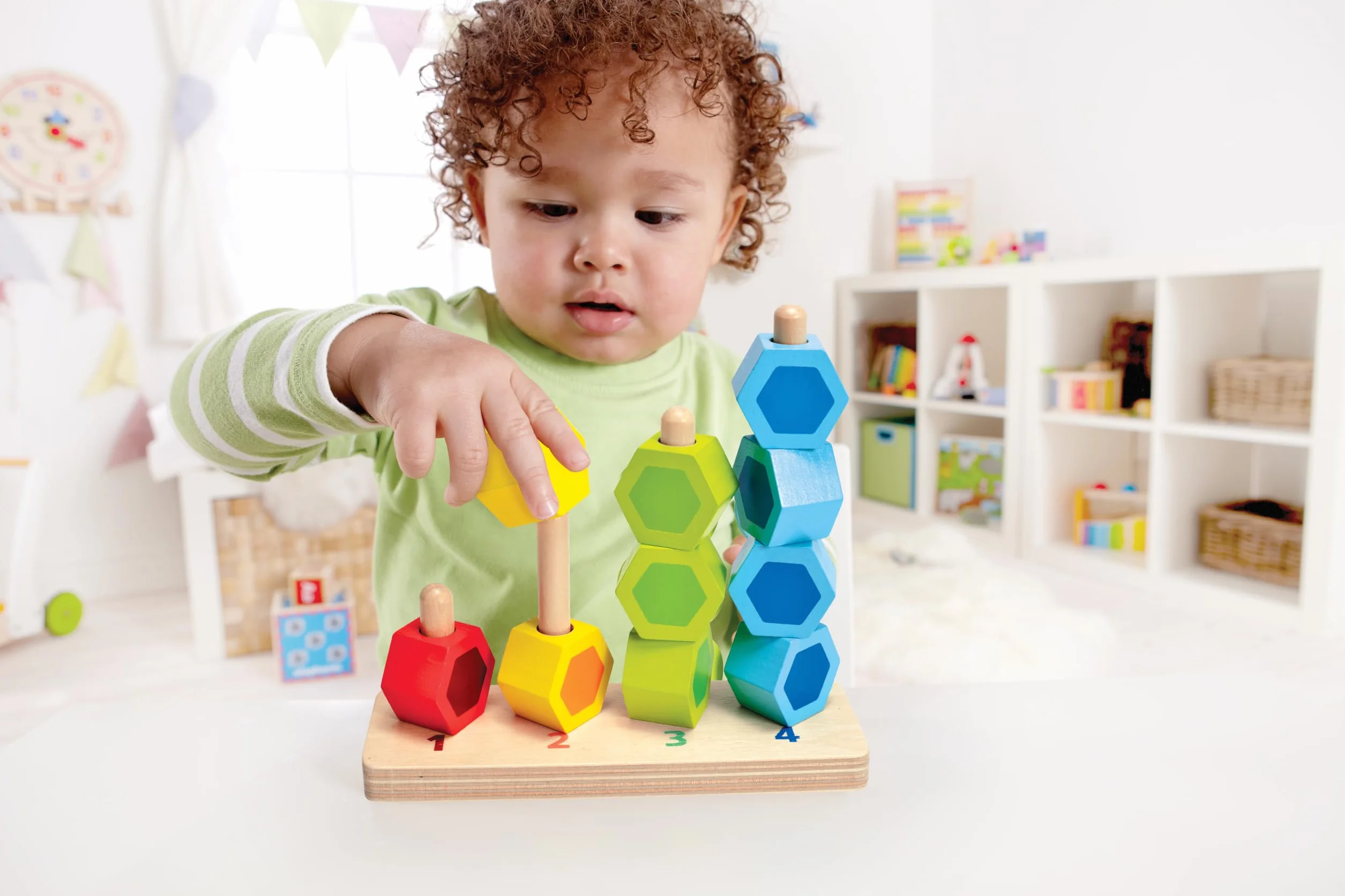 Hape E0504 Counting Stacker - Colourful Educational Wooden Toy