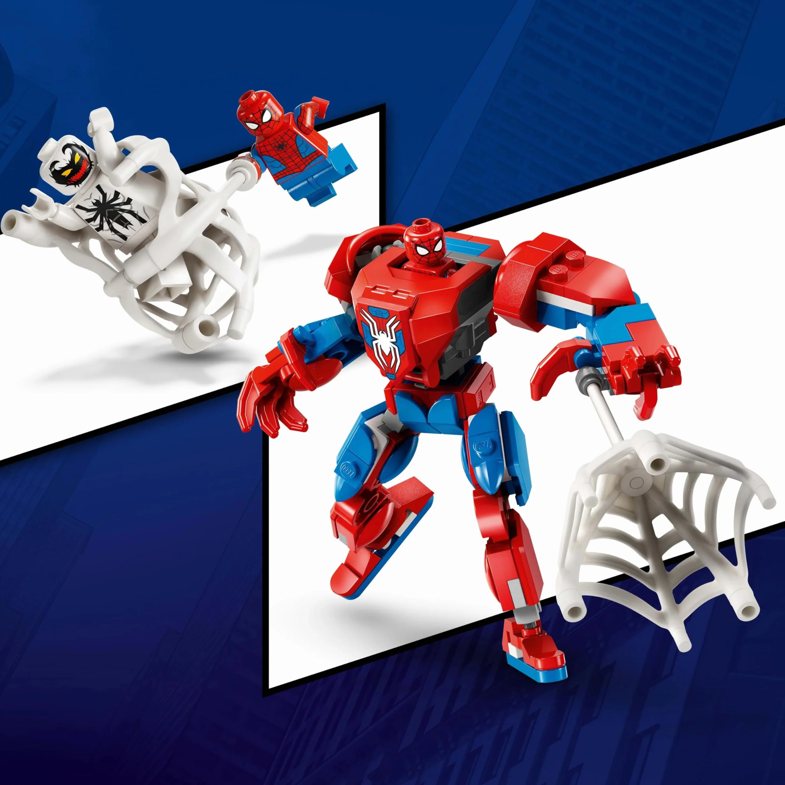 LEGO Marvel Mech Spider-Mana kontra Anti-Venom, Figurka Akcji do Zbudowania, Zabawka Konstrukcyjna dla Dziecka, dla Chłopców i Dziewczynek do Odgrywania Ról, Pomysł na Prezent dla 6-latka 76308