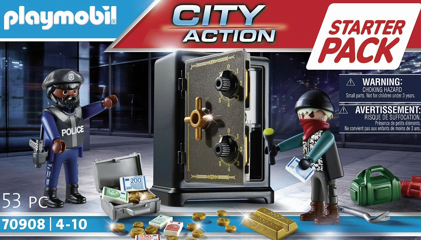 PLAYMOBIL City Action 70908 Starter Pack Włamanie do sejfu, od 4 lat