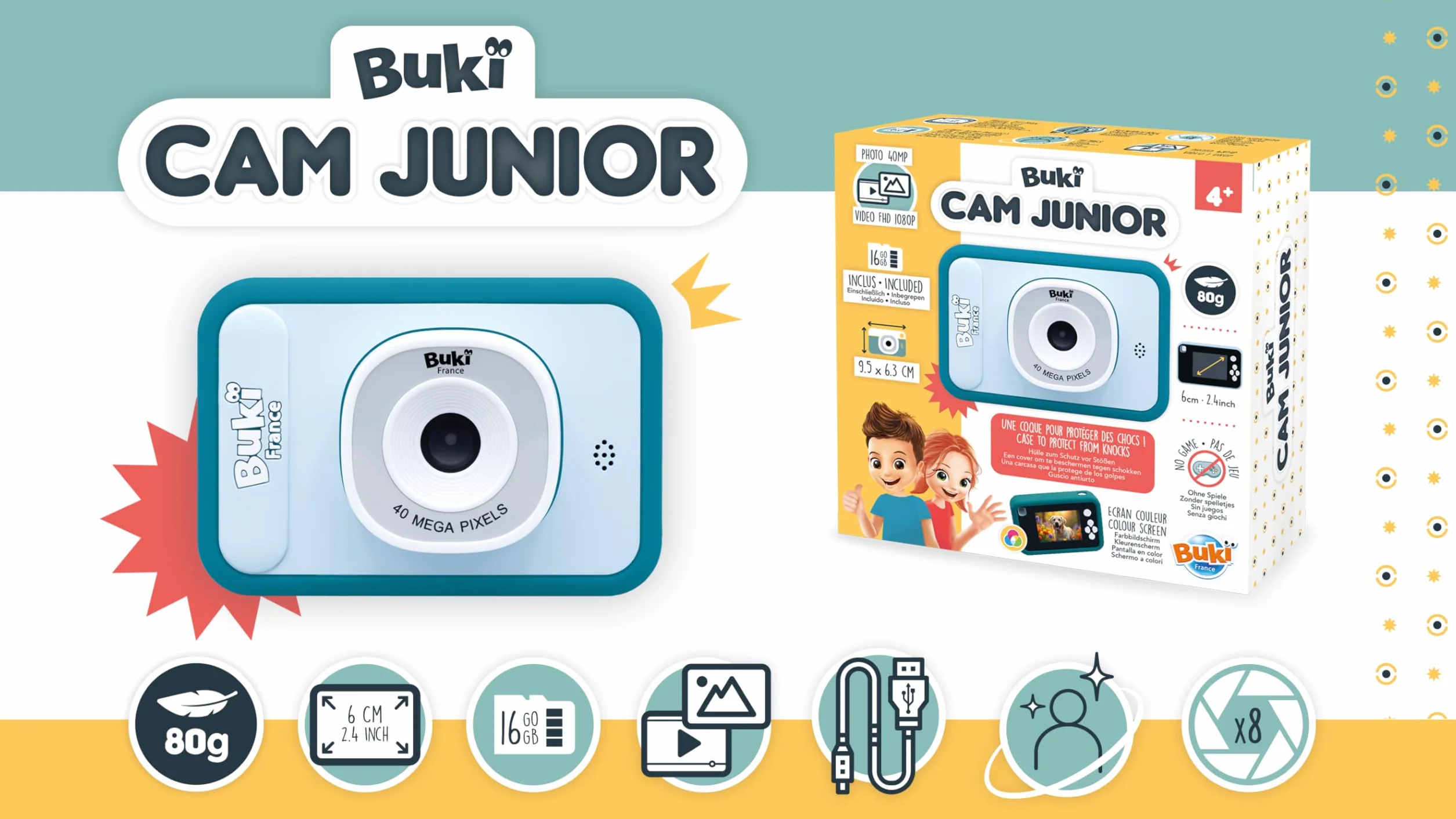 Buki France Buki CamJunior, niebieski, PV011