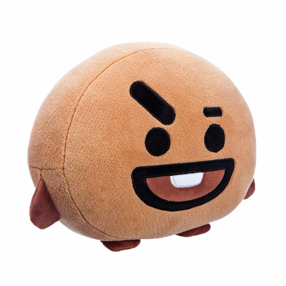 AURORA BT21 oficjalny towar, Shooky pluszowa poduszka, 61345, brązowa, 1 szt. (1 opakowanie)