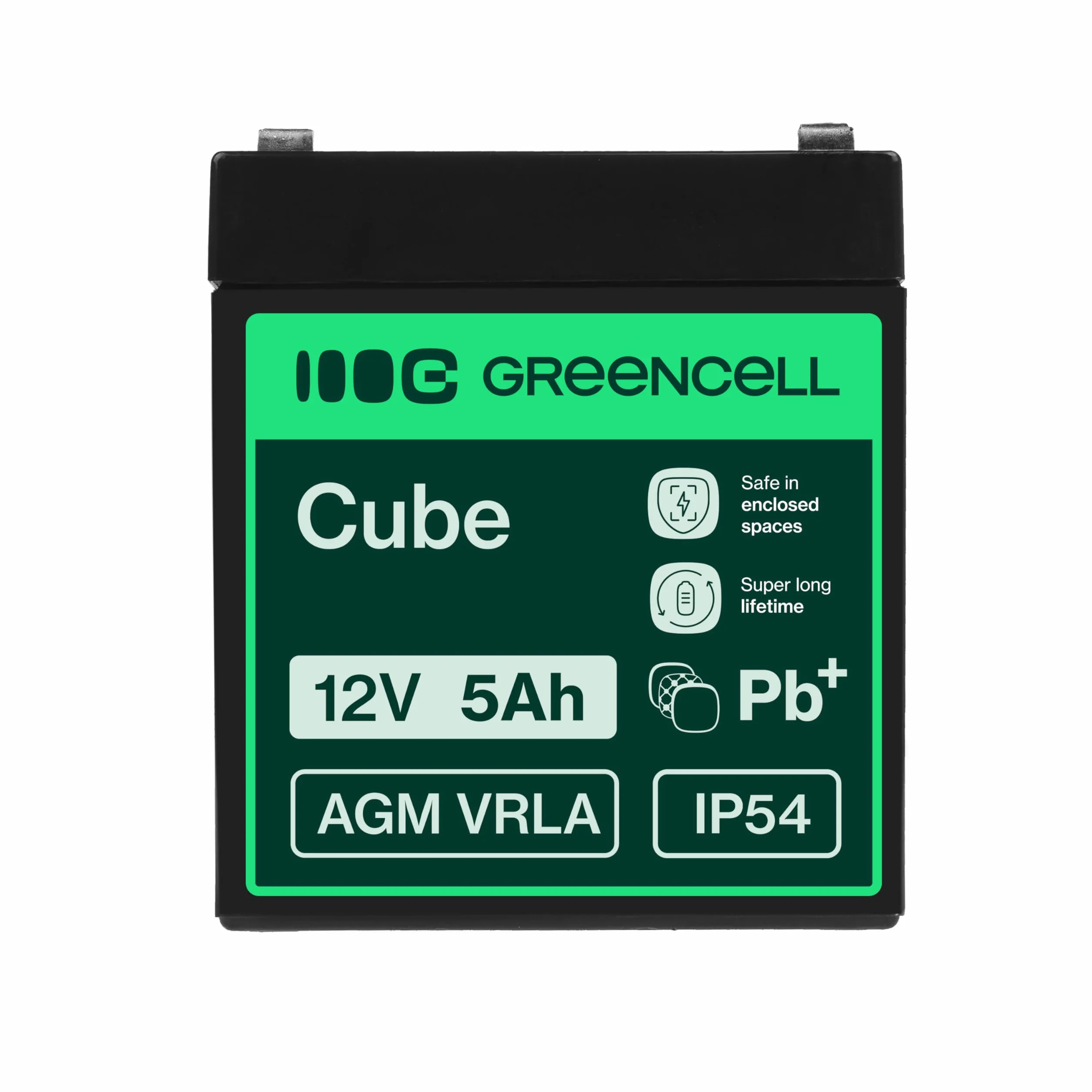 Green Cell® AGM 12 V 5 Ah akumulator VRLA akumulator ołowiowy, akumulator zapasowy, akumulator żelowy, odporny na cykle, zabawka elektryczna, alarm, prąd awaryjny, pojazdy dla dzieci, quad dziecięcy