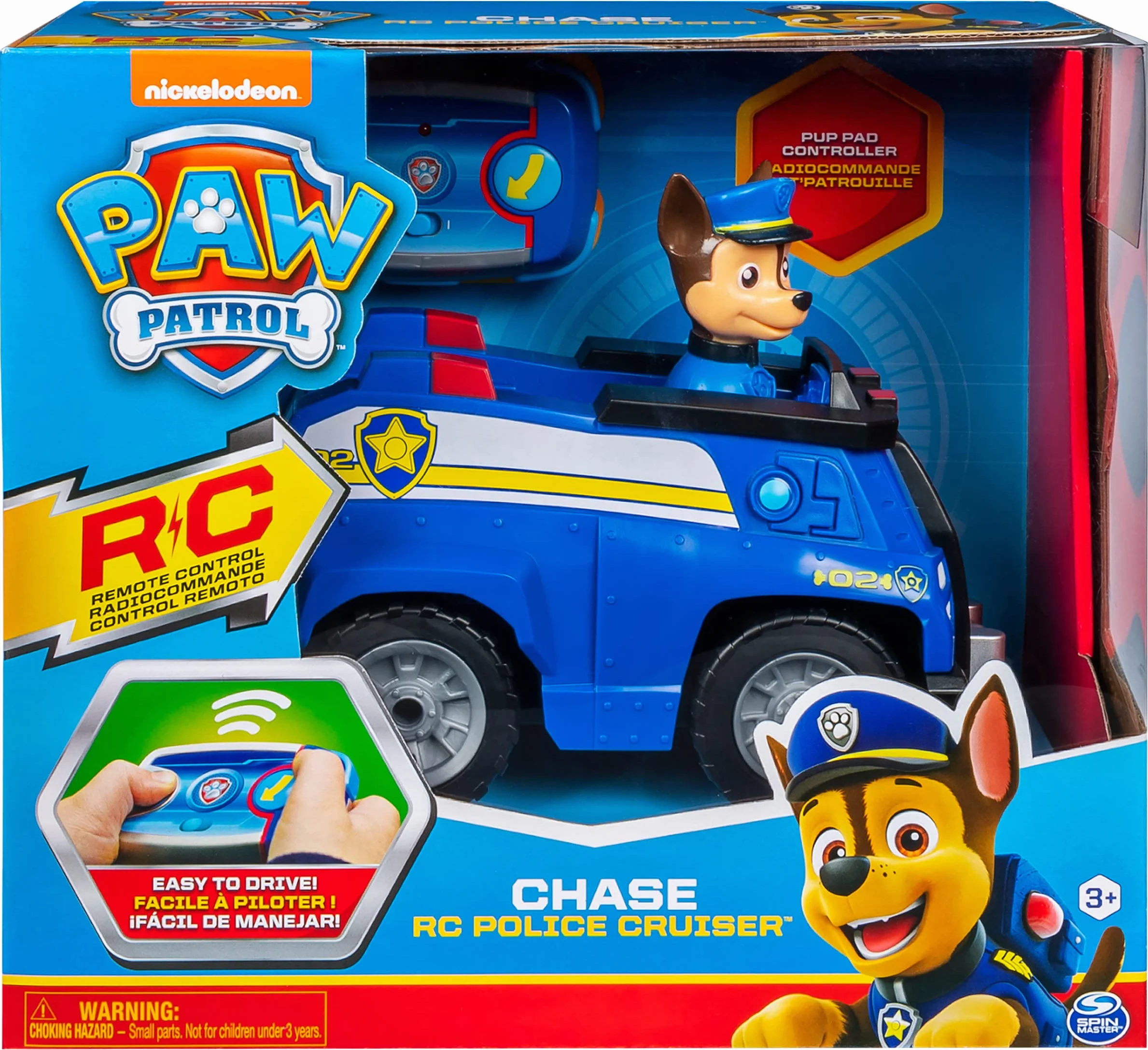 Psi Patrol Policyjny pojazd Chase dwukierunkowo sterowany z pilotem dla dzieci od 3 lat