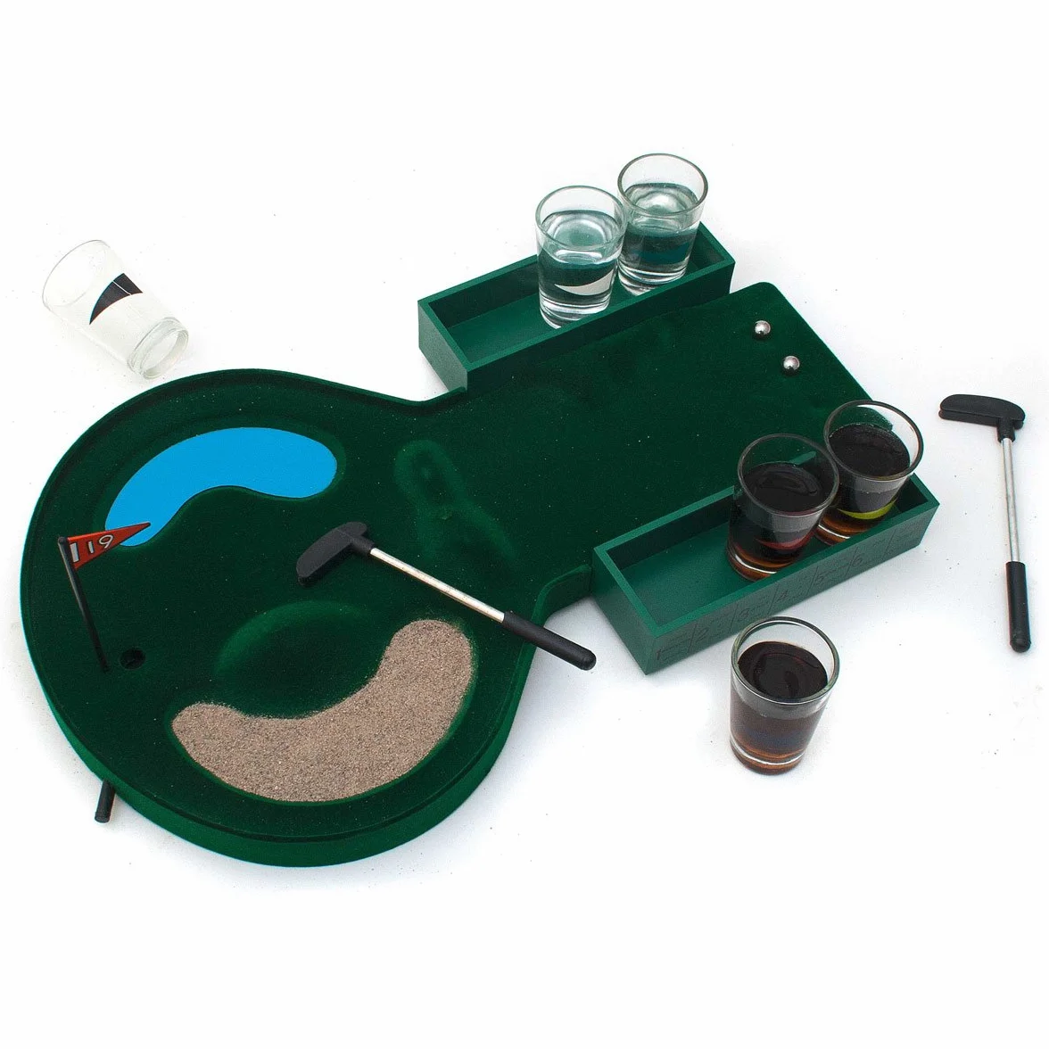 GOODS+GADGETS Gra w piłkę golfową – minigolf gra na picie drinking golf gra imprezowa