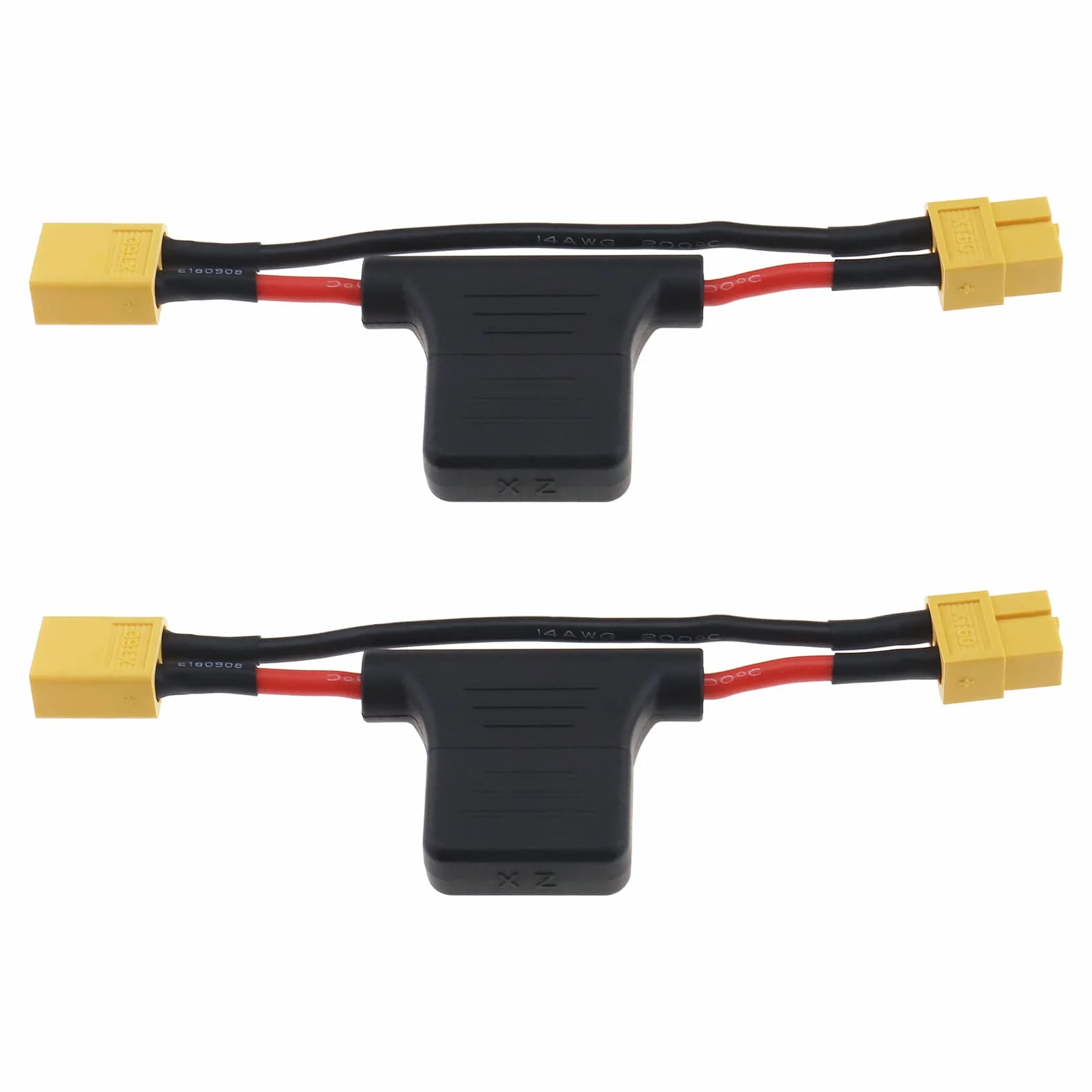 Kabel przedłużający XT60 męski na XT60 żeński z bezpiecznikiem 30 A 14 AWG przewód silikonowy do rowerów elektrycznych drona RC samochód quadcopter ładowarka akumulatora