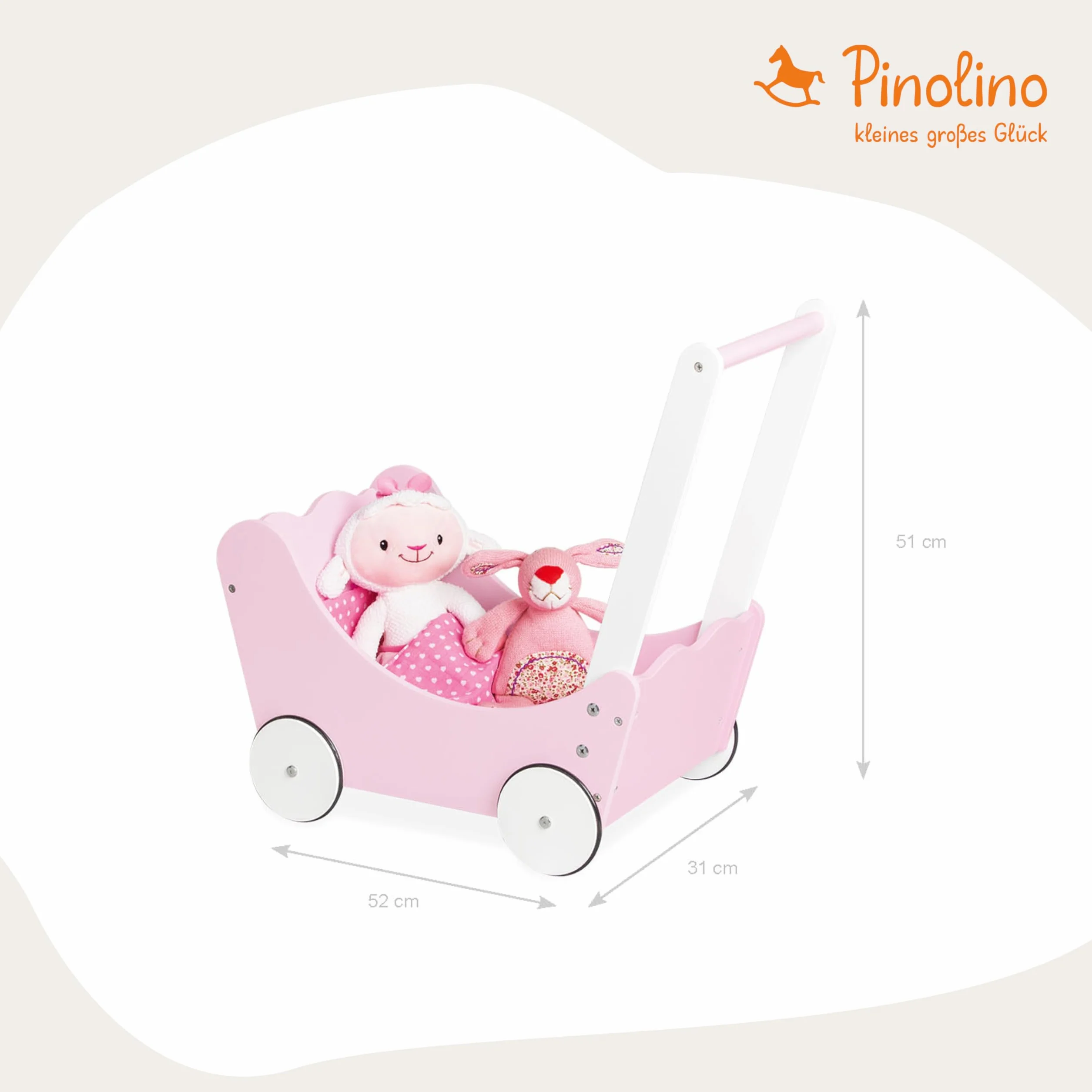Doll's pram 'Jasmin', 4 parts