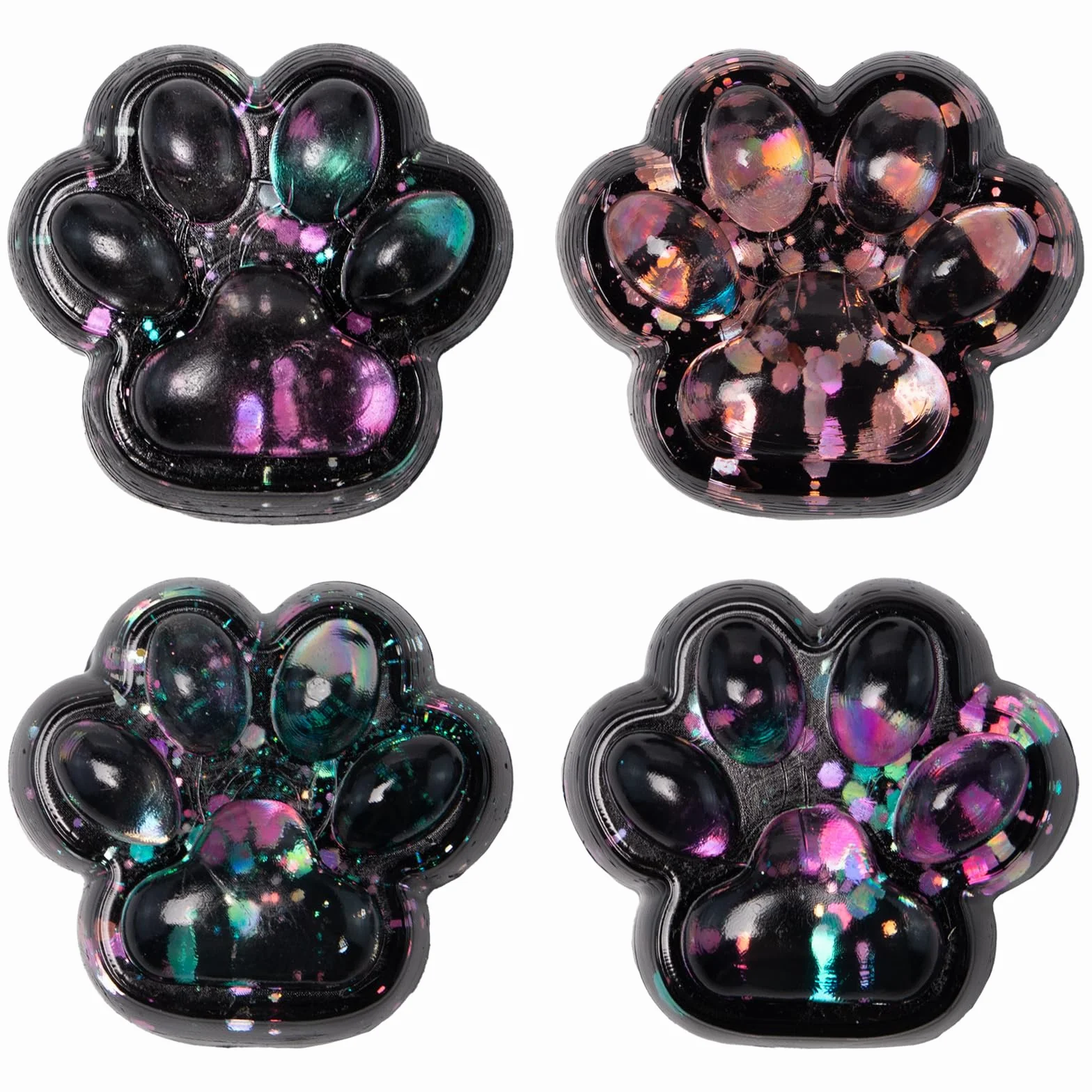 Zestaw 4 zabawek dla kotów łap, antystresowa, zabawka sensoryczna dla kotów i chłopców (styl losowy)