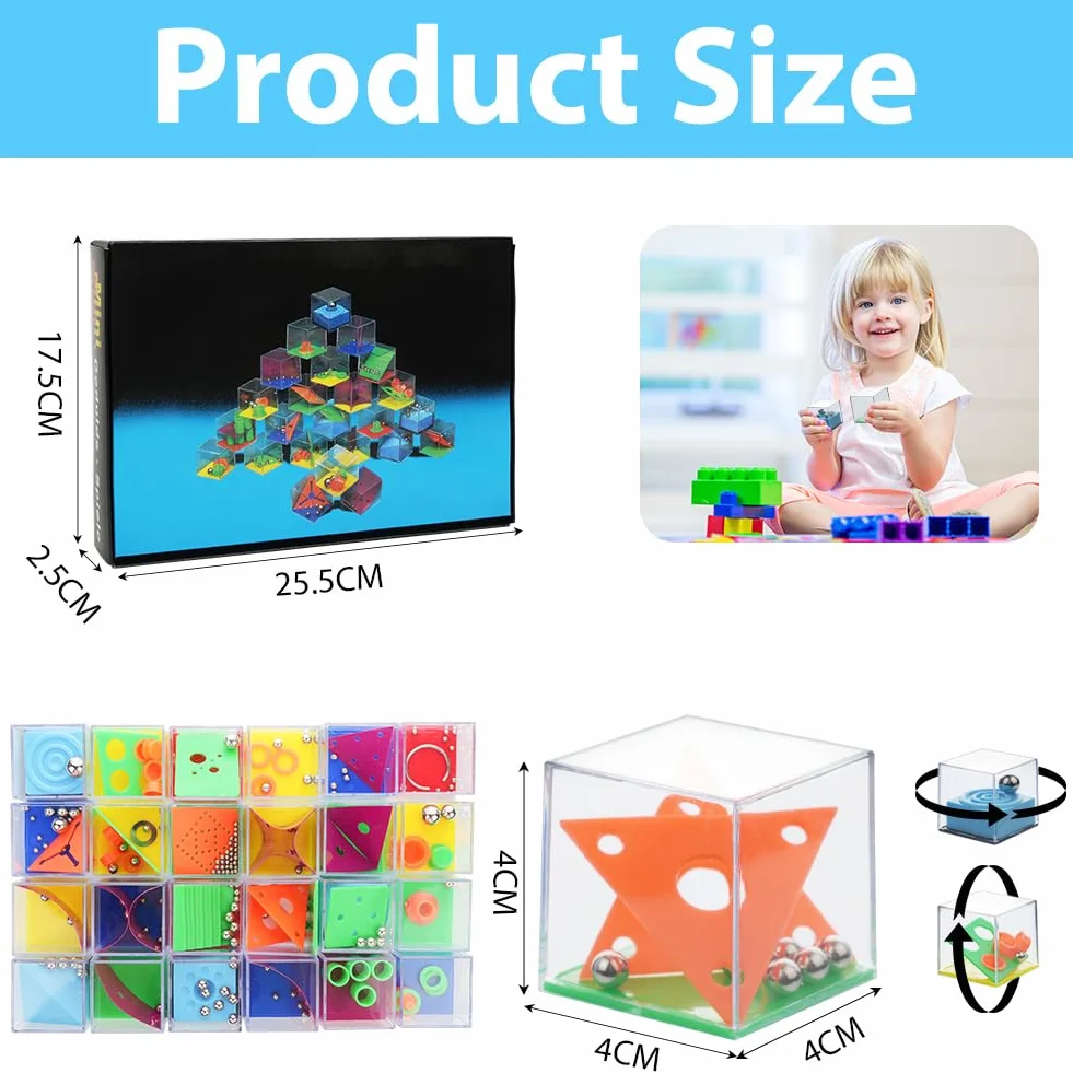 OSDUE 24 Sztuki Mini Puzzle Gry - Różne Poziomy Gier Jigsaw i Zręcznościowych