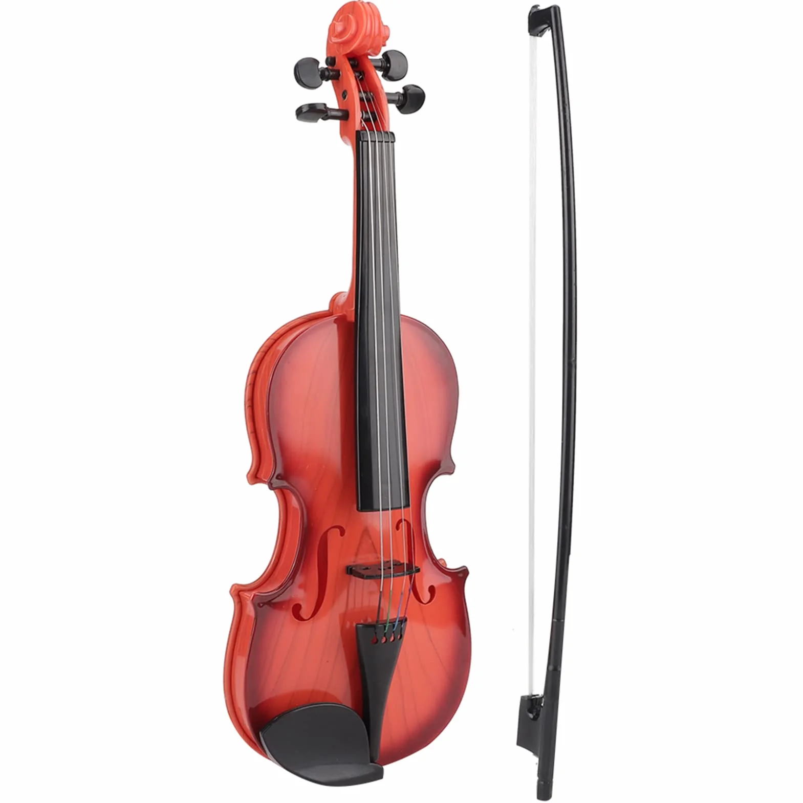 Skrzypce Zabawka Muzyczna Instrument Rozrywka dla Dzieci Symulowane Skrzypce Akustyczne Struna Muzyczna Początkujący Rozwijanie Praktyka (Jasnobrązowy)