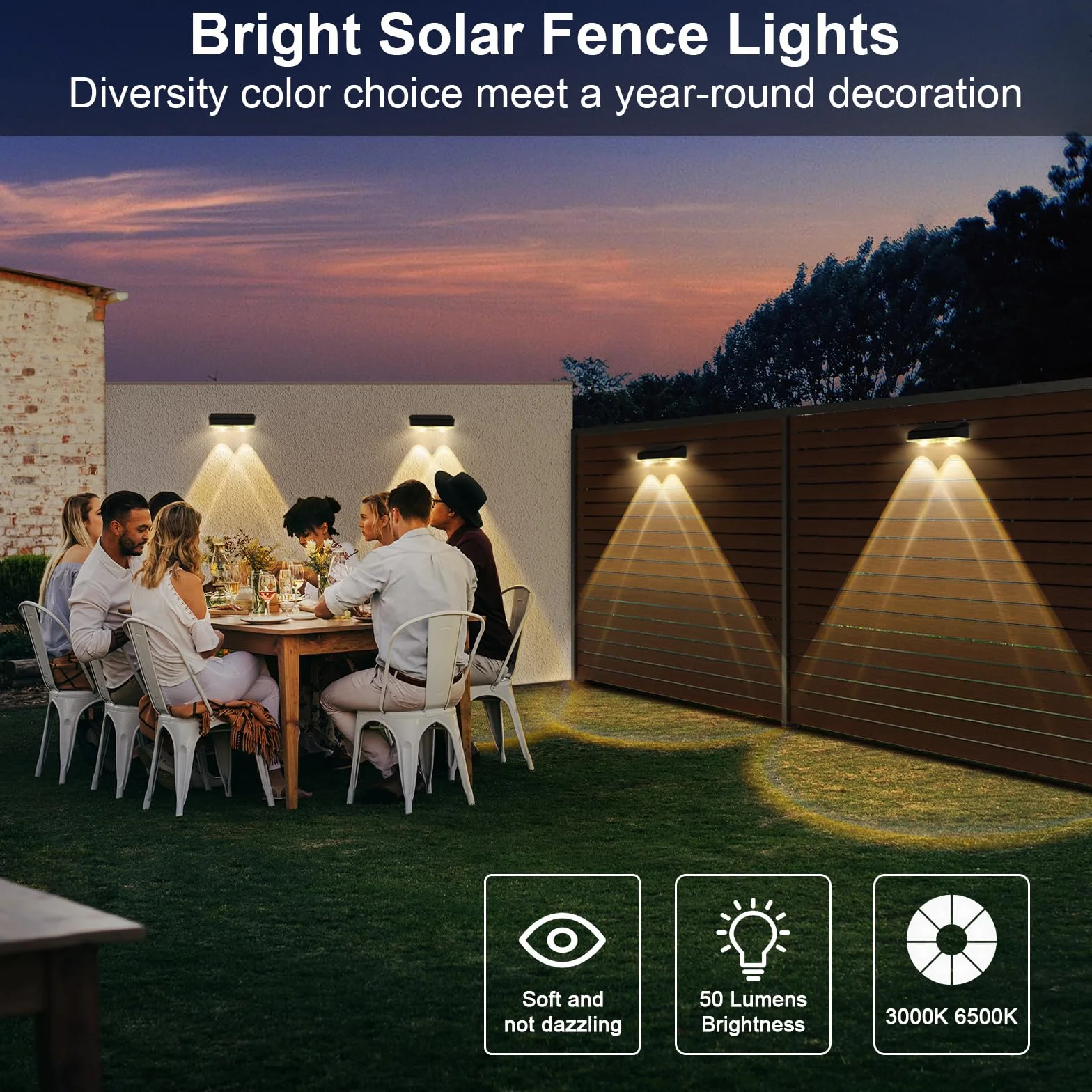4 x solarna lampa solarna do użytku na zewnątrz, wodoodporna lampa solarna z 4 trybami ciepłej bieli / zimnej bieli / 2 trybami RGB, oświetlenie ogrodowe LED, na taras, ścianę, schody