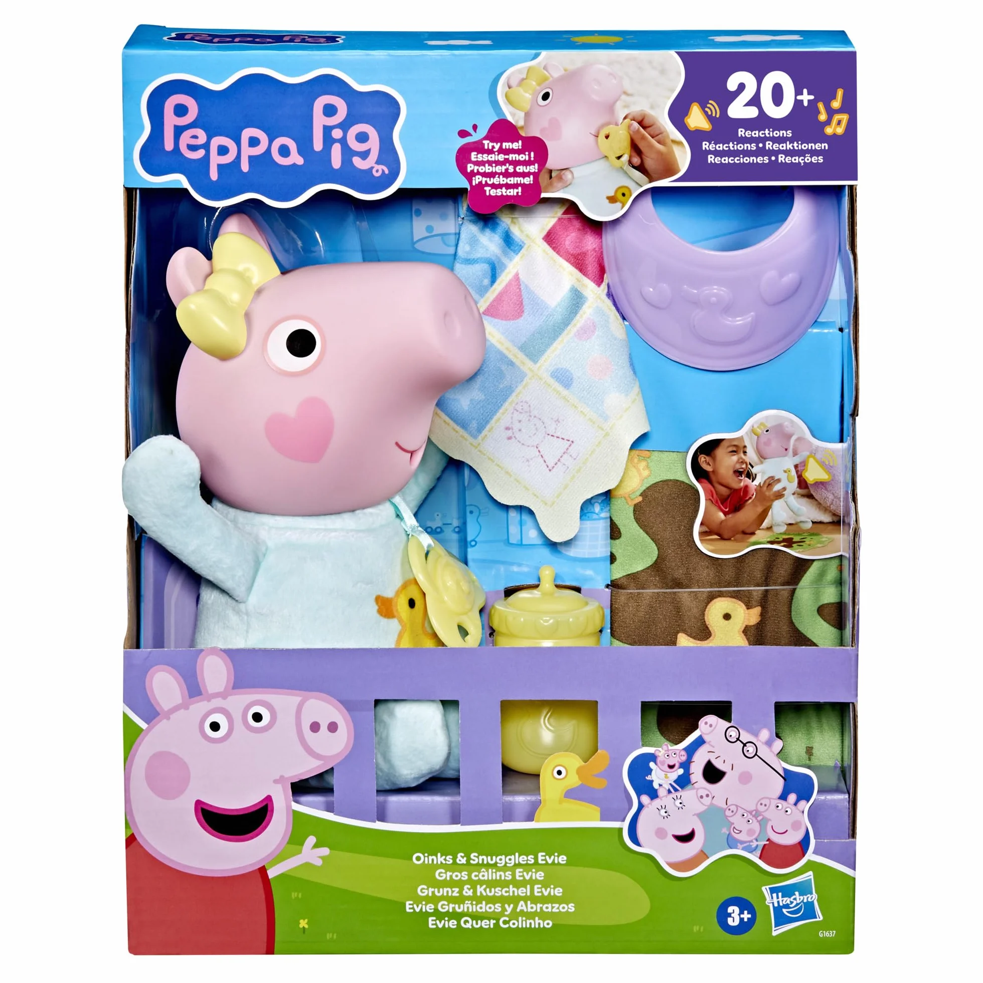 Peppa Pig Interaktywna Lalka Świnka Peppa Chrumkanie i Przytulanie Evie