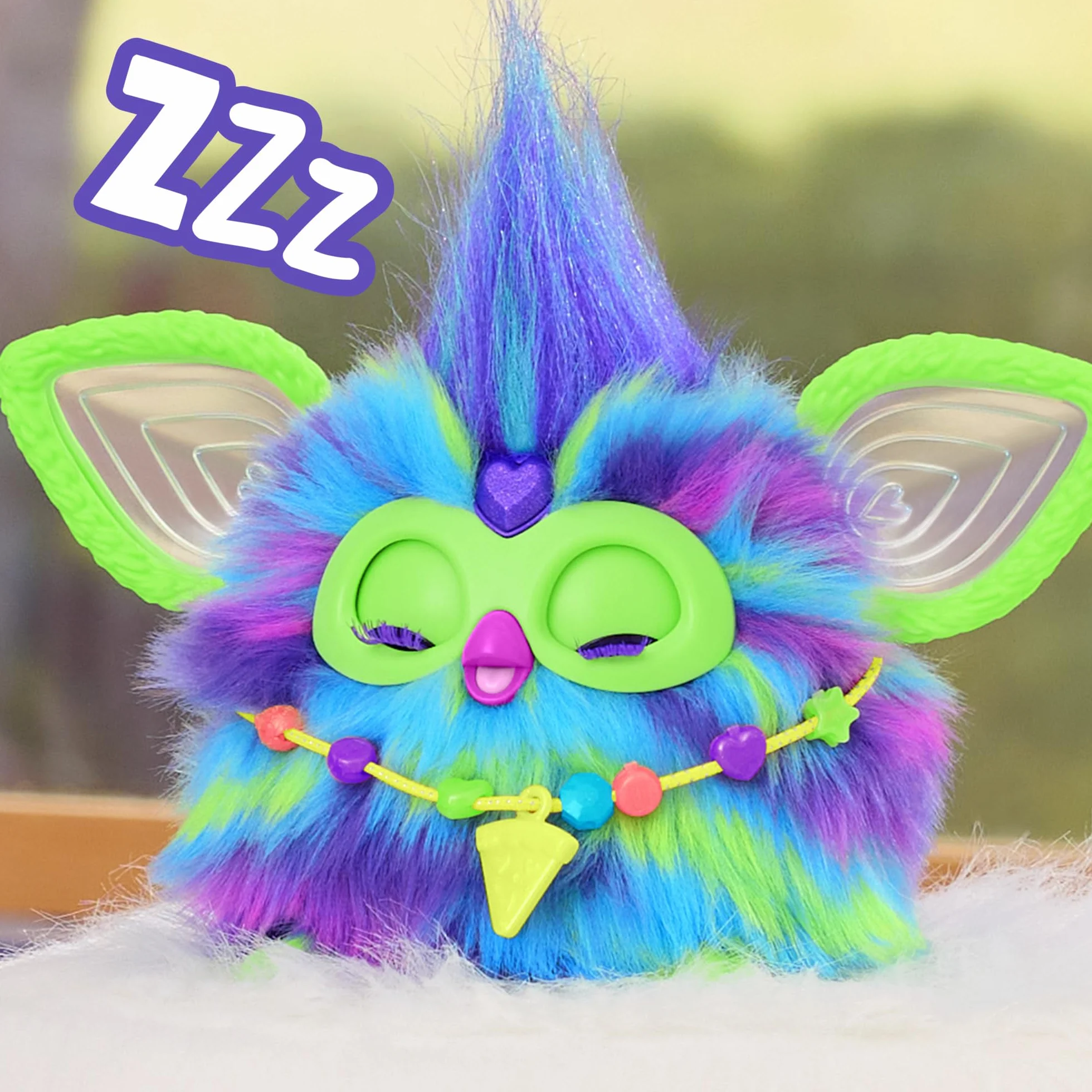 Furby Edycja Galaxy, świecąca, 15 modnych akcesoriów, interaktywne pluszowe zabawki dla dzieci w wieku 6 lat, głos animatroniczny (tylko Amazon)