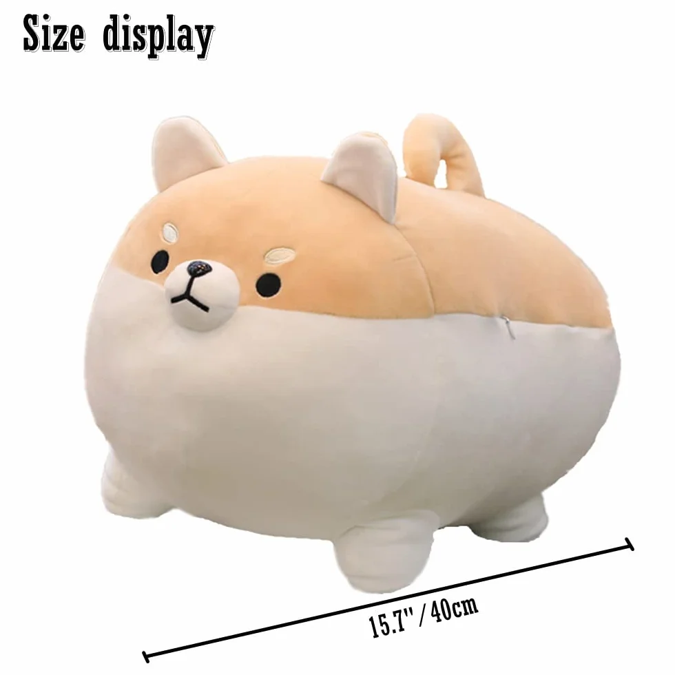 Pluszowa zabawka Shiba Inu 40 cm, pluszowa poduszka Corgi, prezent walentynkowy dla chłopców i dziewcząt, brązowy