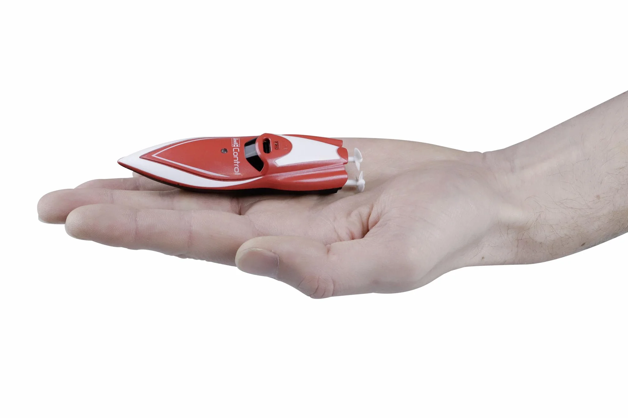 Revell Control 23569 Mini RC Speedboat - czerwona z precyzyjnym sterowaniem 2,4 GHz, długość 7,5 cm