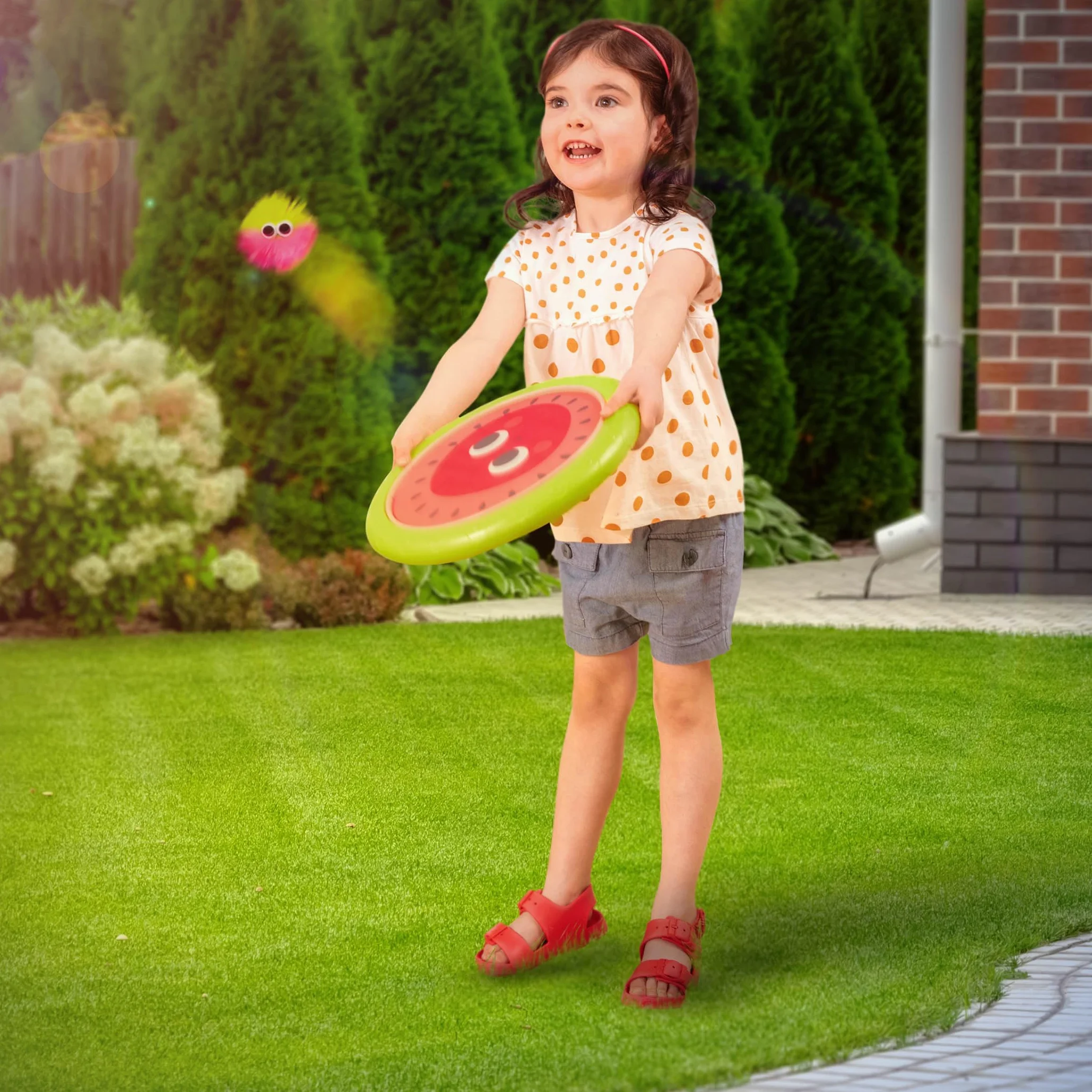 B. toys B.- Paddle Ball Game - zestaw do trampoliny ręcznej - Poppin' Paddles, 2 odbijające się krążki i 2 piłki, Catch & Toss gry sportowe dla dzieci - 3 lata +, Small, BX1916Z