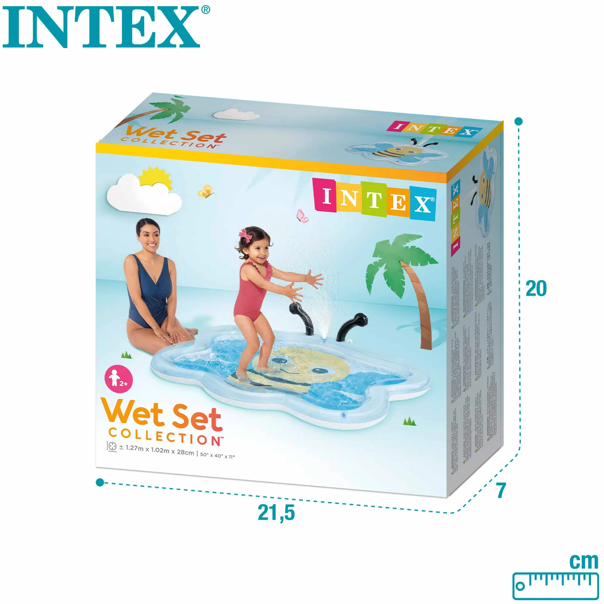 Intex 127x102 Cm Shower Bee Swimming Pool One Size