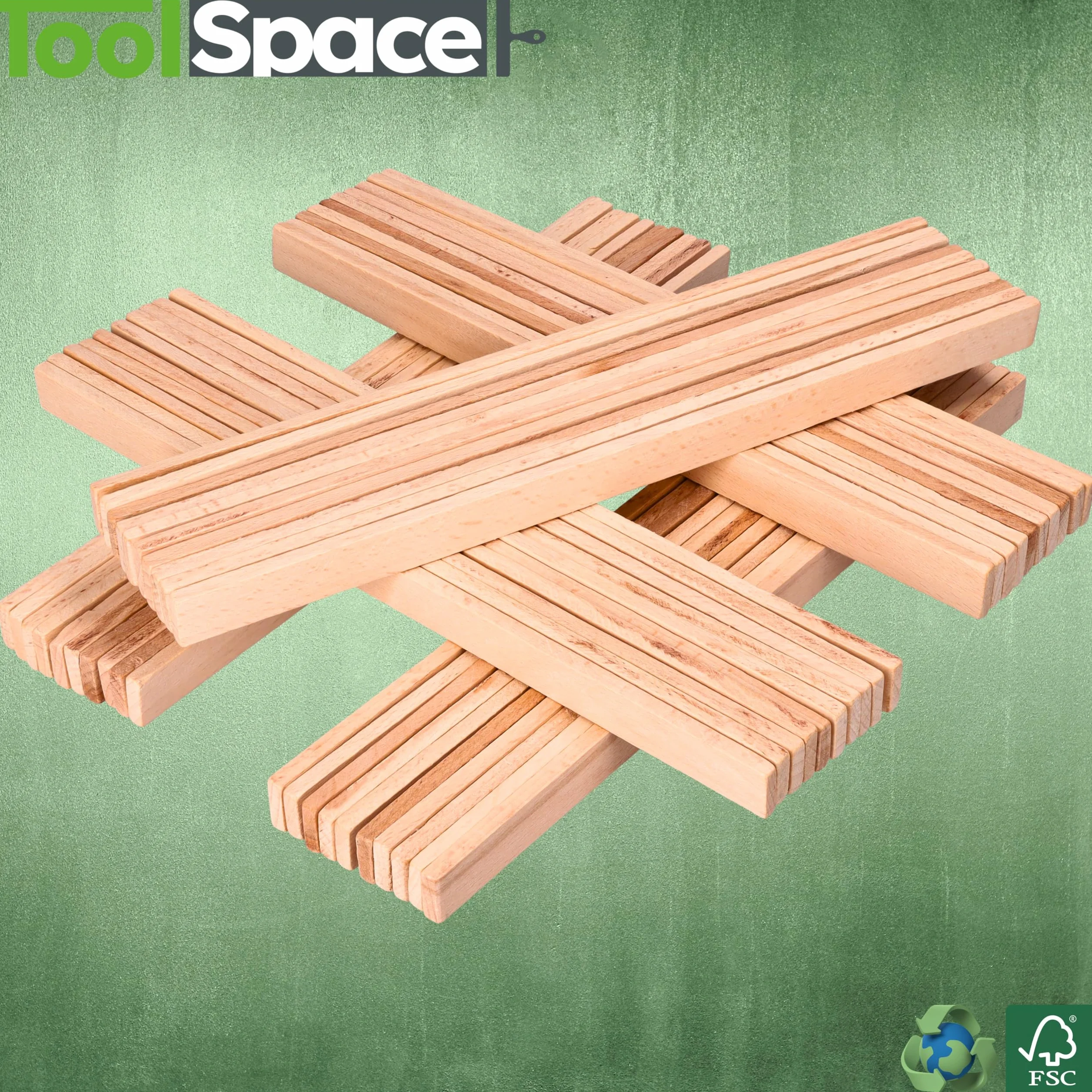 ToolSpace 10x Mieszadło drewniane do Farby – 300 mm – Drewniane, naturalne i wytrzymałe mieszadło do farb różnego rodzaju, emalii, bejc – Ergonomiczny chwyt – łatwość mieszania - różne zastosowanie