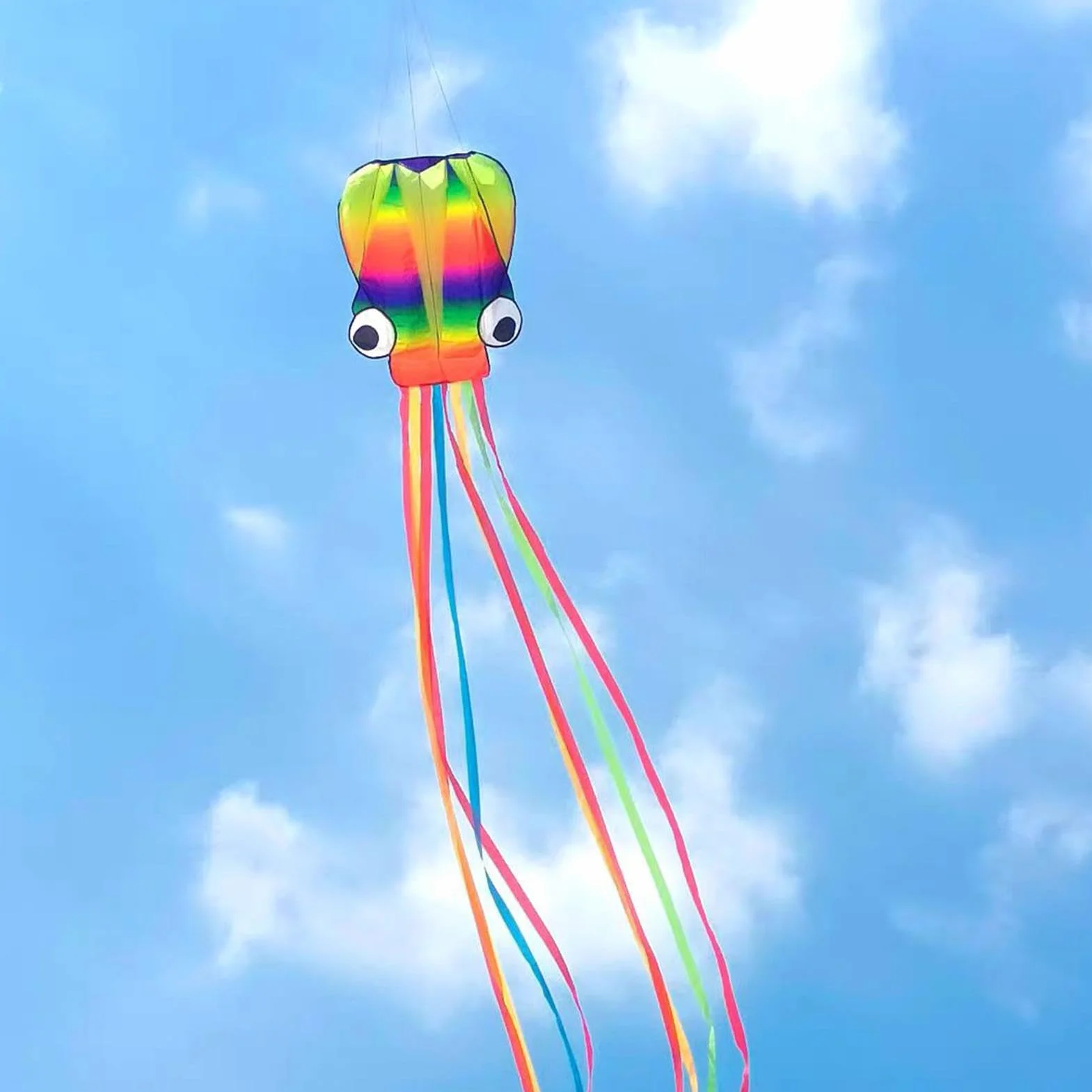 Oprogramowanie ośmiornica latawców, latawiec Octopus Rainbow, Ogromny miękki latawiec ośmiornicy z długimi ogonami, Przenośne składane plażowe gry rodzinne dla dzieci, chłopców, dzieci, dziewcząt
