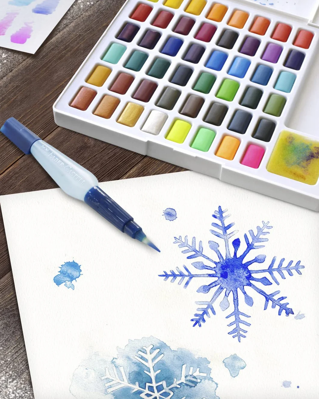 FABER-CASTELL 169748 farby akwarelowe w kostkach zestaw 48 sztuk