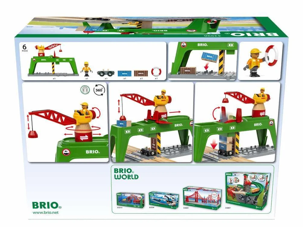 BRIO Dźwig kontenerowy biały
