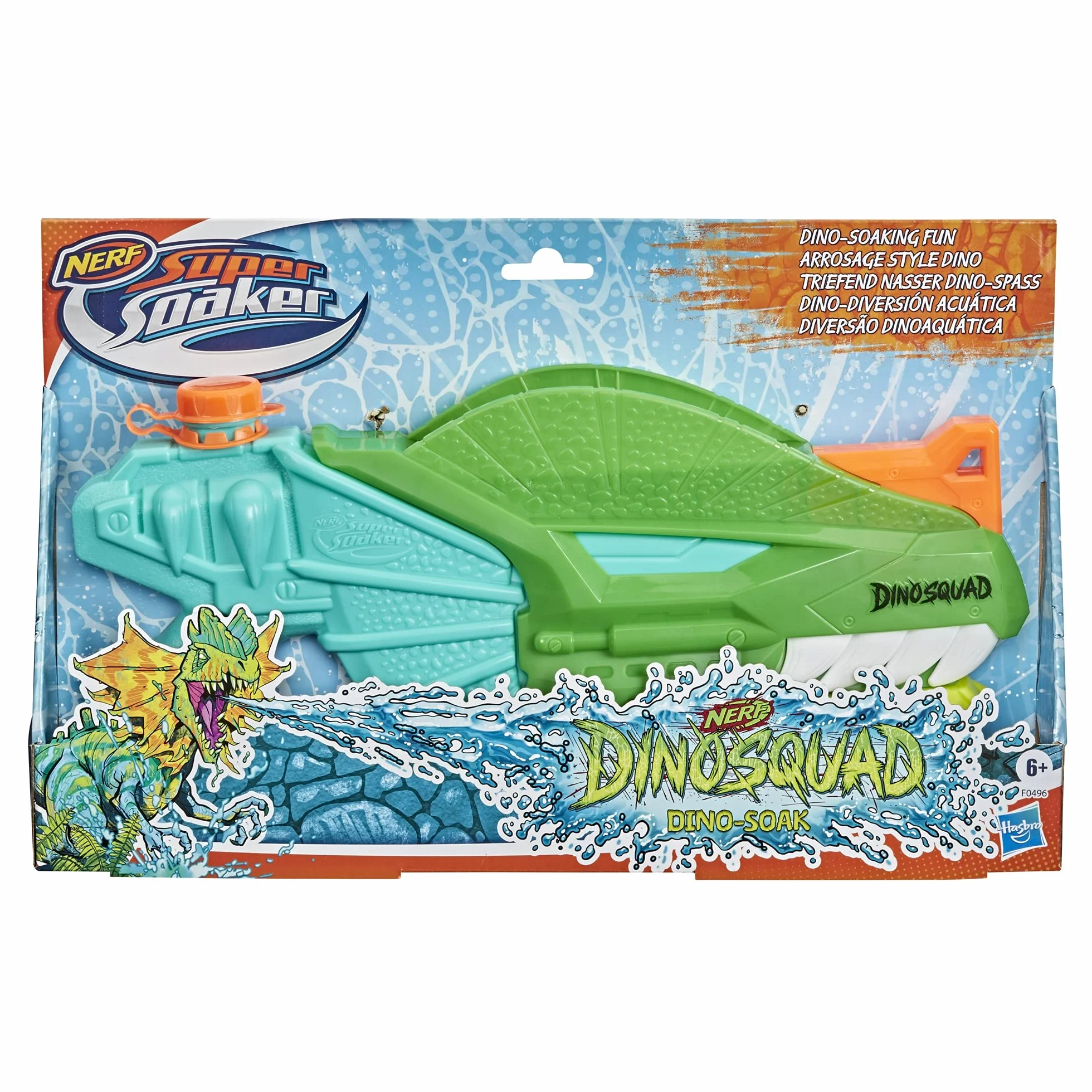 Nerf DinoSquad Dino-Soak Water Blaster SUPERSOAKER pompka do namaczania do gier wodnych na zewnątrz