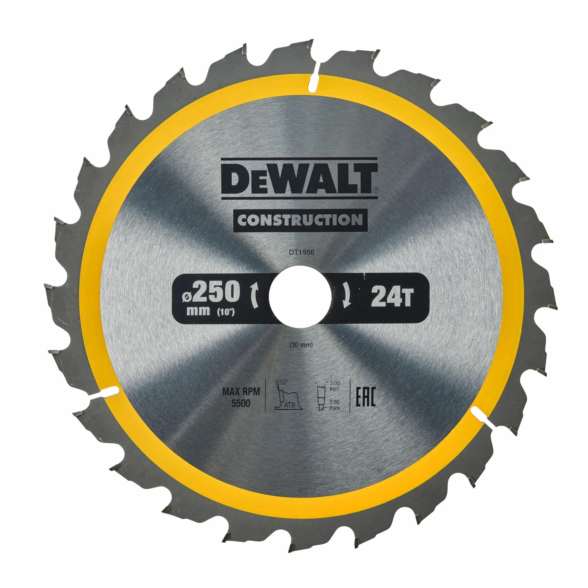 DEWALT Solidny Hoja do construcción 250x30mm 24d dla profesjonalistów i majsterkowiczów do pracy profesjonalnej wysoka trwałość
