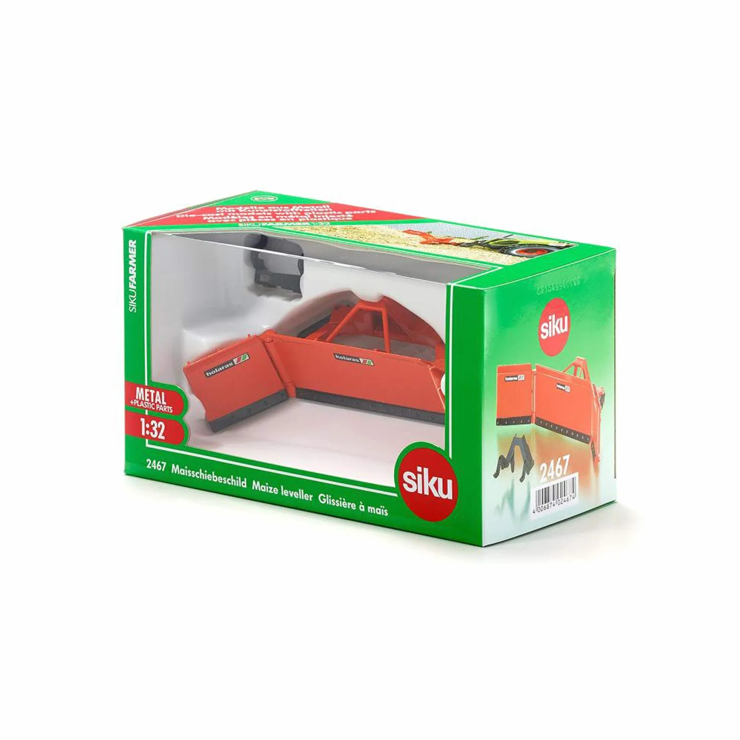 siku 2467, Maize Leveller, 1:32, Metal, Orange, Ideal addition to siku tractors at a 1:32 scale
