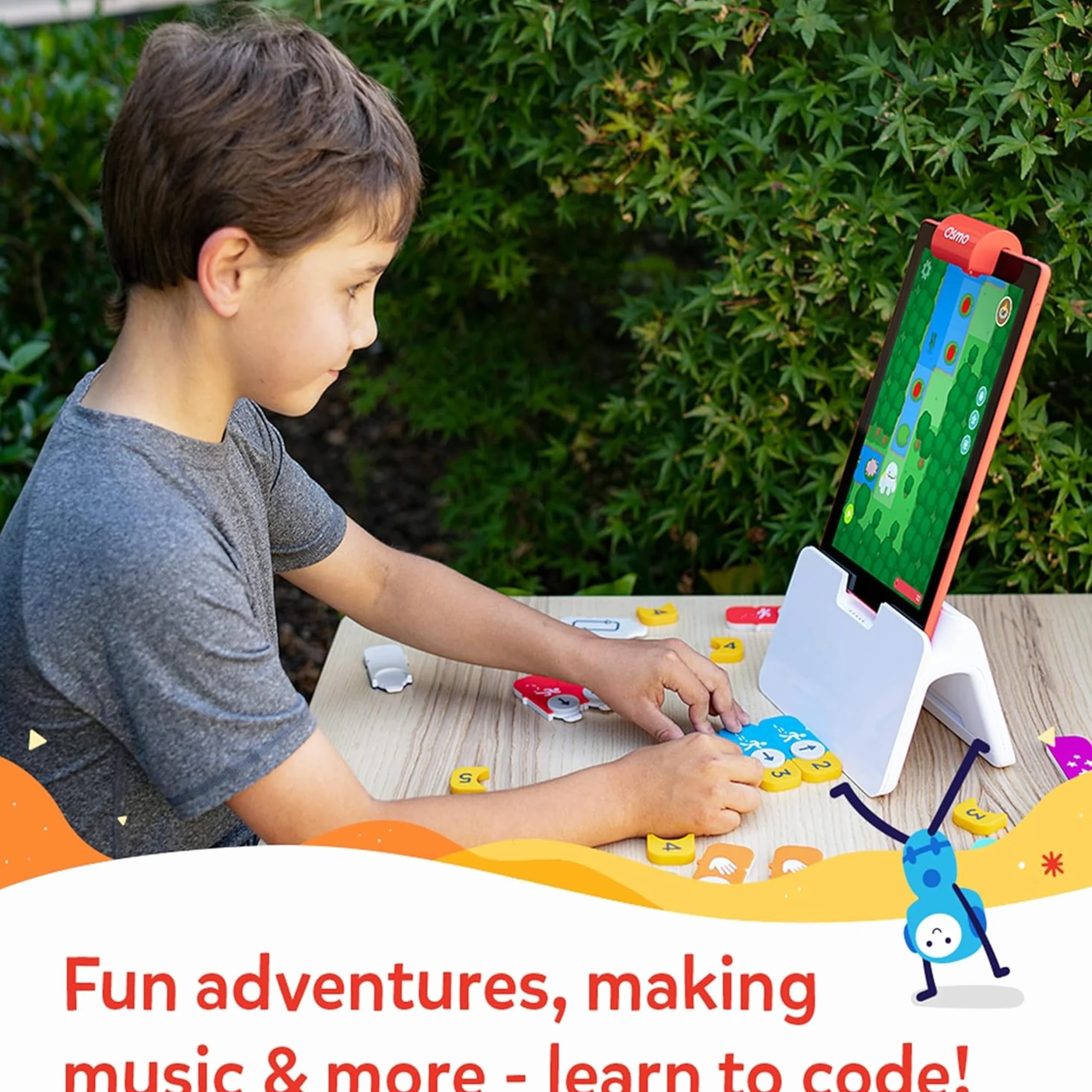 Osmo - Coding Starter Kit for Fire Tablet - 3 Educational Learning Games - Ages 5-10+ - Learn to Code, Coding Basics & Coding Puzzles - STEM Toy (Osmo Fire Tablet Base Included)