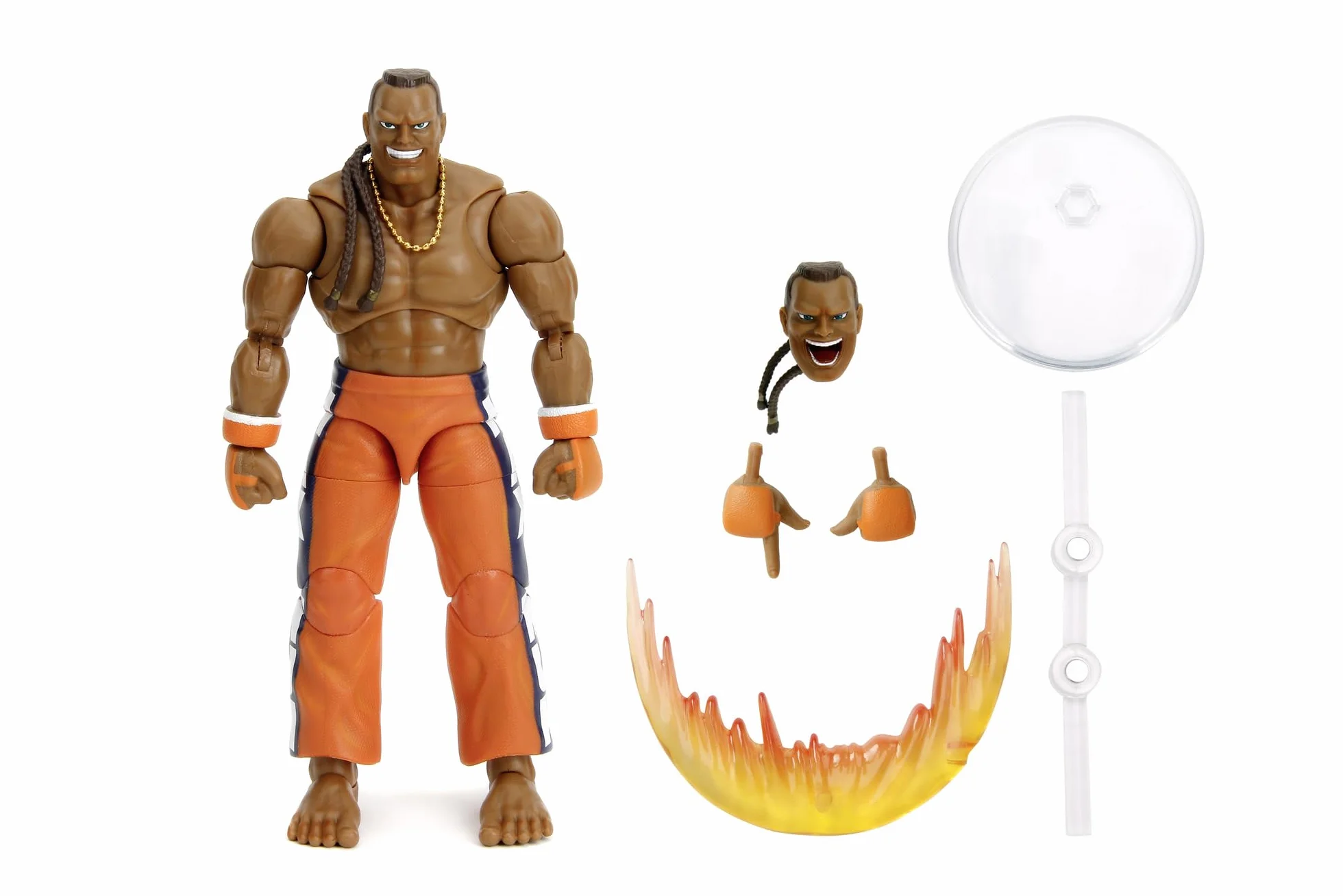 Jada Toys Street Fighter figurka DEE Jay 15 cm ruchoma kolekcjonerska z alternatywną głową i akcesoriami
