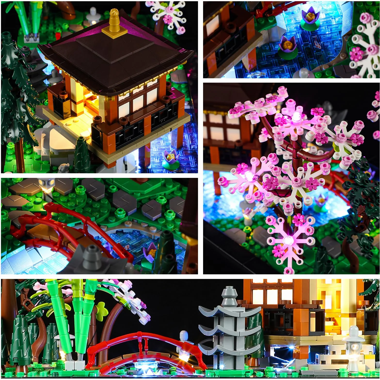 YEABRICKS Oświetlenie LED do modelu Lego-10315 Ikony Ogrodu Ciszy (zestaw Lego nie jest w zestawie)
