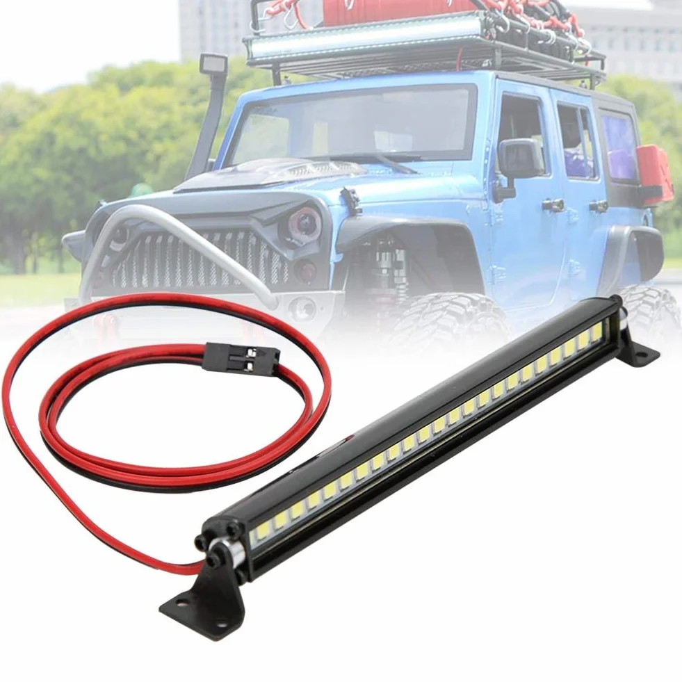 Światła dachowe RC, 24 diody LED lampa dachowa dekoracja RC akcesoria kompatybilne z Scx10 1/10 RC Car (czarny)