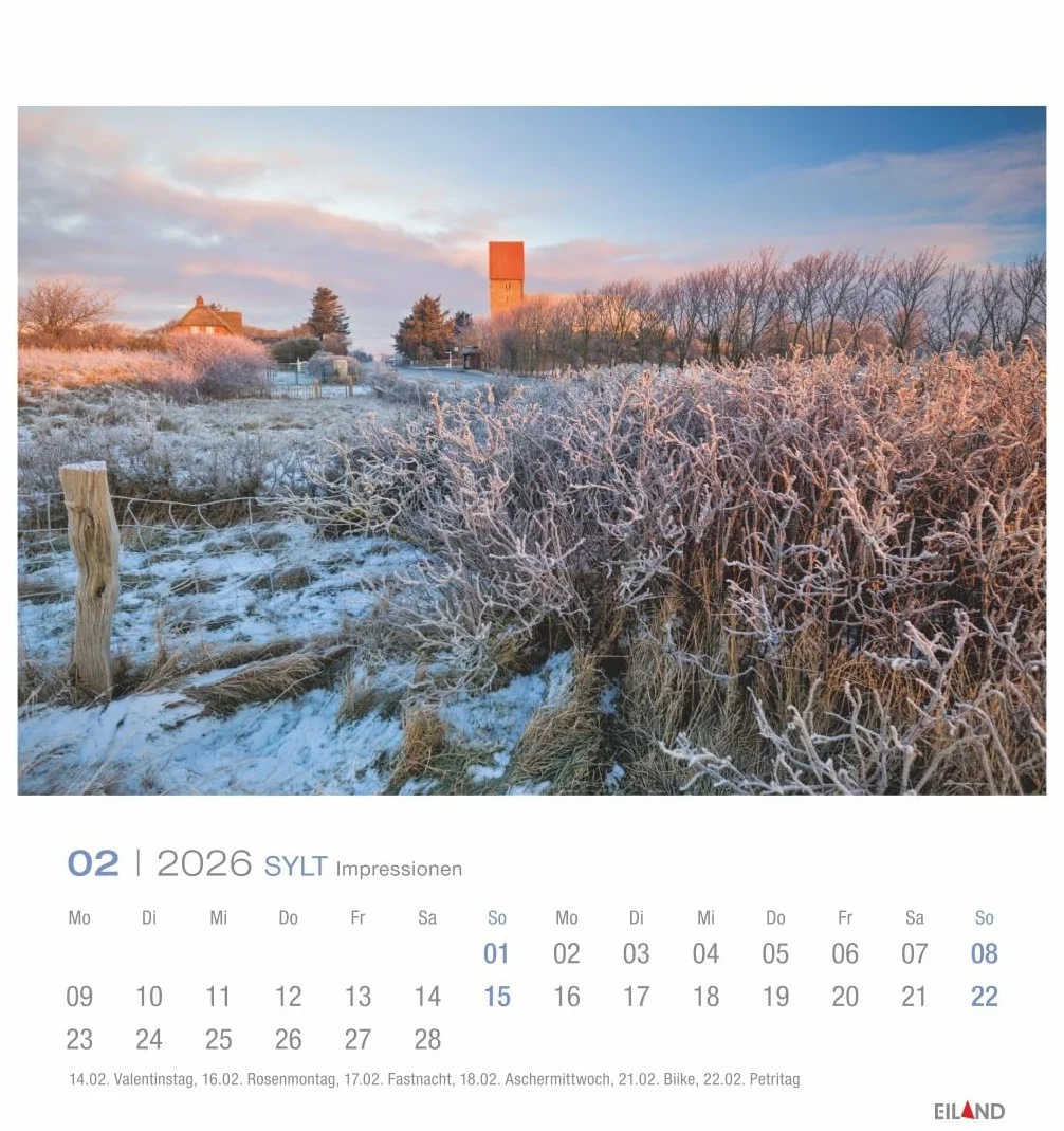 Sylt Impressionen Postkartenkalender 2026: Die schönsten Seiten der Insel in einem kleinen Kalender zum Aufstellen oder Aufhängen. Fotokalender mit monatlichen Postkarten zum Sammeln und Verschicken.