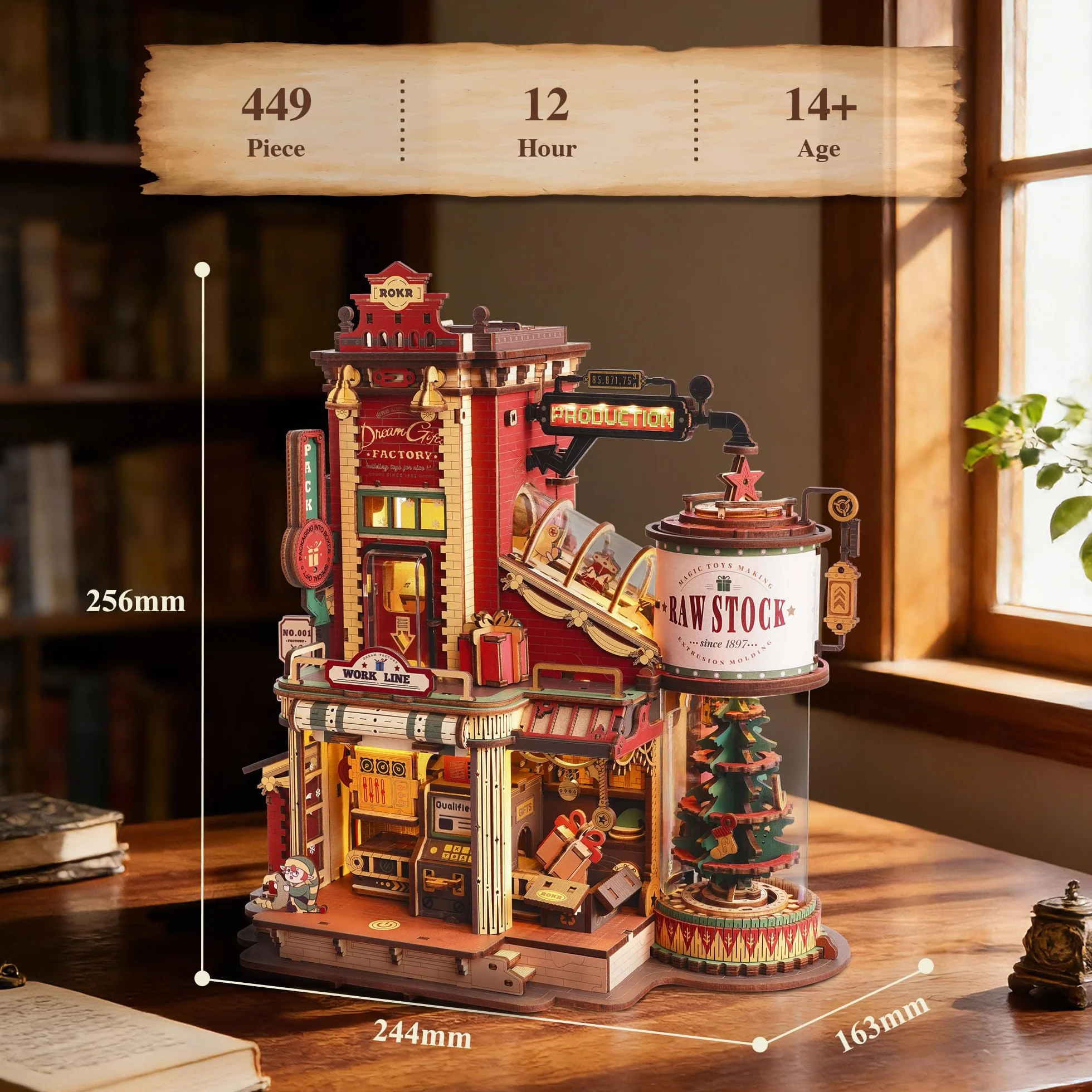 ROKR Modele do Sklejania Dorośli Puzzle 3D Dream Gift Factory 449 sztuk EAB01