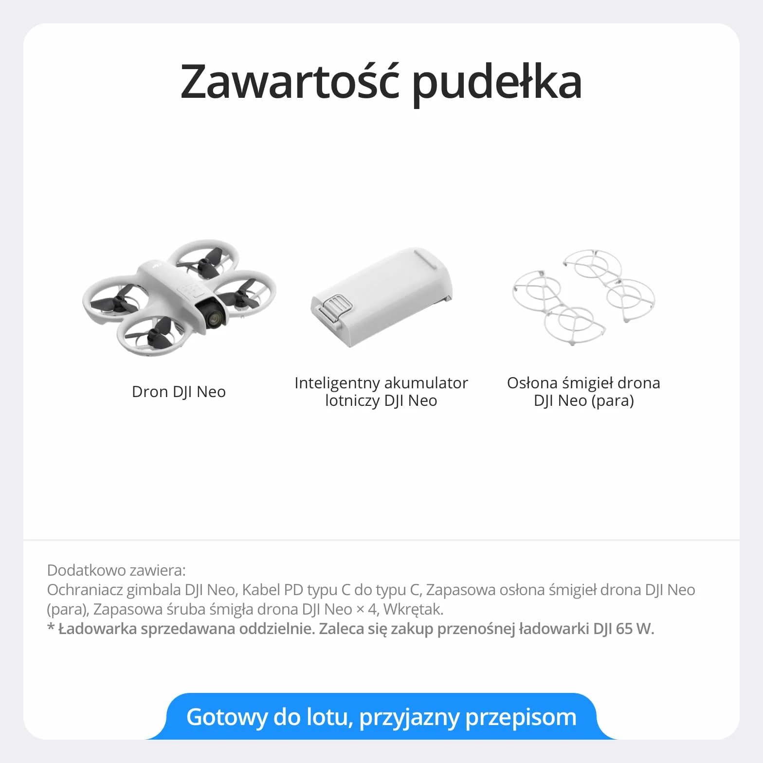 DJI Neo, mini dron z kamerą 4K UHD dla dorosłych, 135 g samodzielnie latający dron śledzący użytkownika, start z dłoni, śledzenie obiektu, QuickShots, stabilizacja wideo (nie wymaga kontrolera)