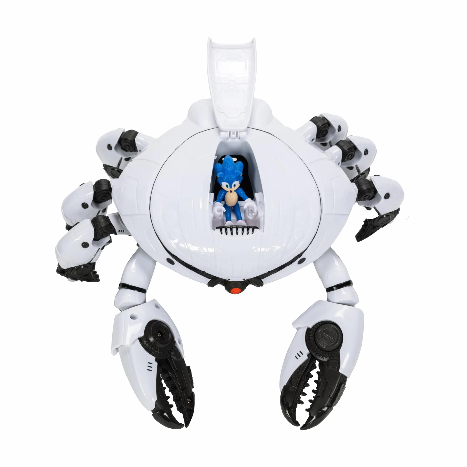 Sonic Movie 3 Crab Mech Battle Playset z figurką Sonic the Hedgehog 3 6,3 cm, oficjalnie licencjonowana zabawka kolekcjonerska z pazurami, ruchomymi nogami, przedłużającymi oko, idealna zabawka Sonic