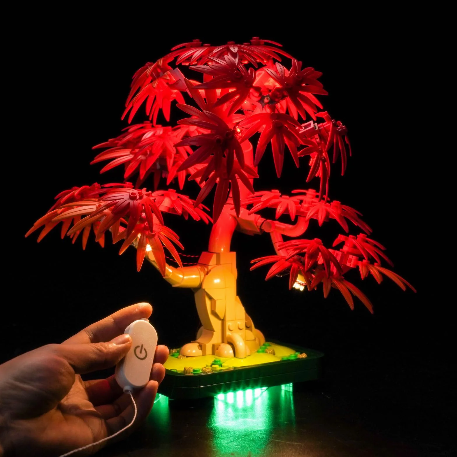 Zestaw świateł LED kompatybilny z Lego Japanese Red Maple Bonsai Tree 10348 (nie jest to model), zestaw oświetleniowy kompatybilny z Lego Japanese Red Maple Bonsai Tree Kreatywna zabawka