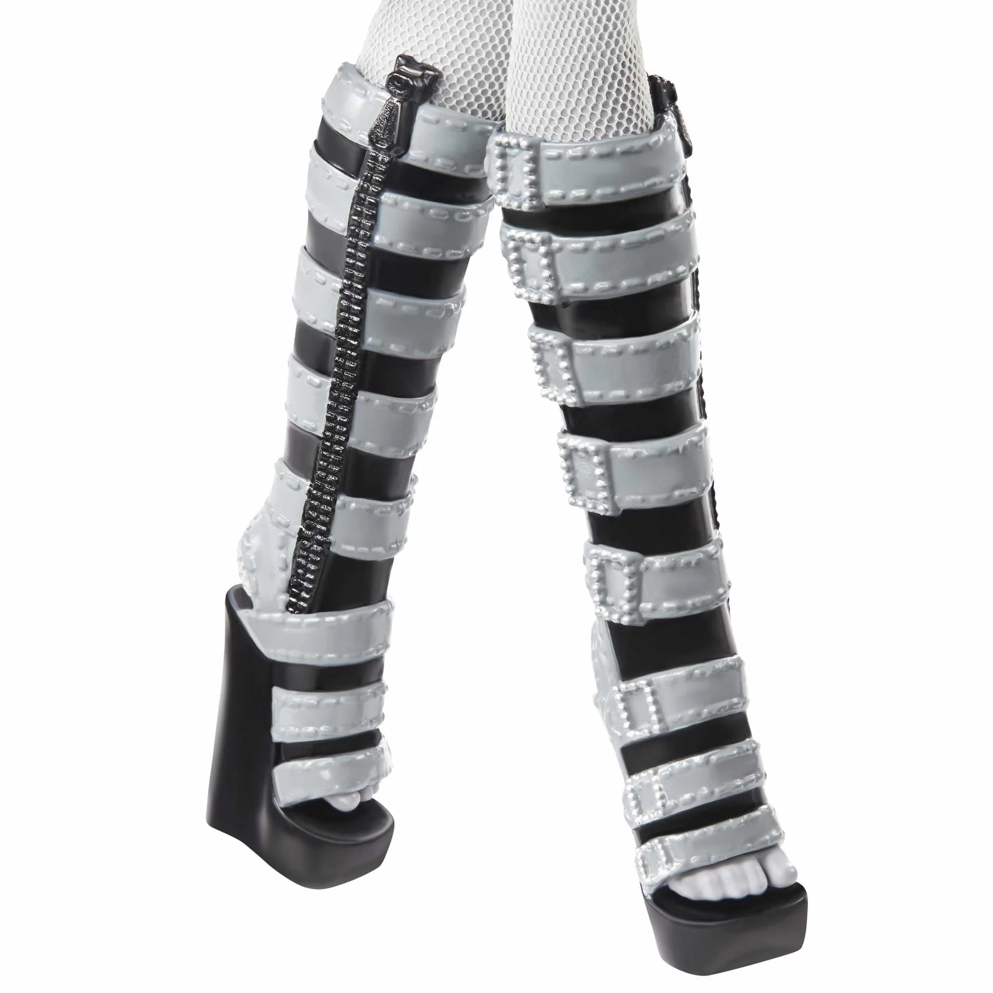 Monster High Reel Drama Straszny Seans Clawdeen Wolf Lalka kolekcjonerska w czarno-białym stroju z motywem filmowym oraz miniplakatem i dużym plakatem, zabawka i prezent dla dzieci, HKN28