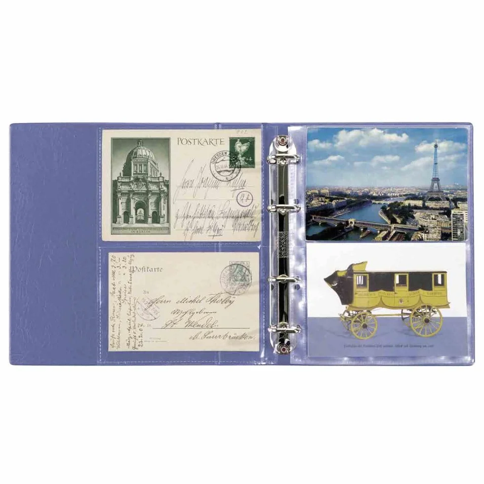 Lindner 5800 - B album na kartki pocztowe LOTOS-niebieski