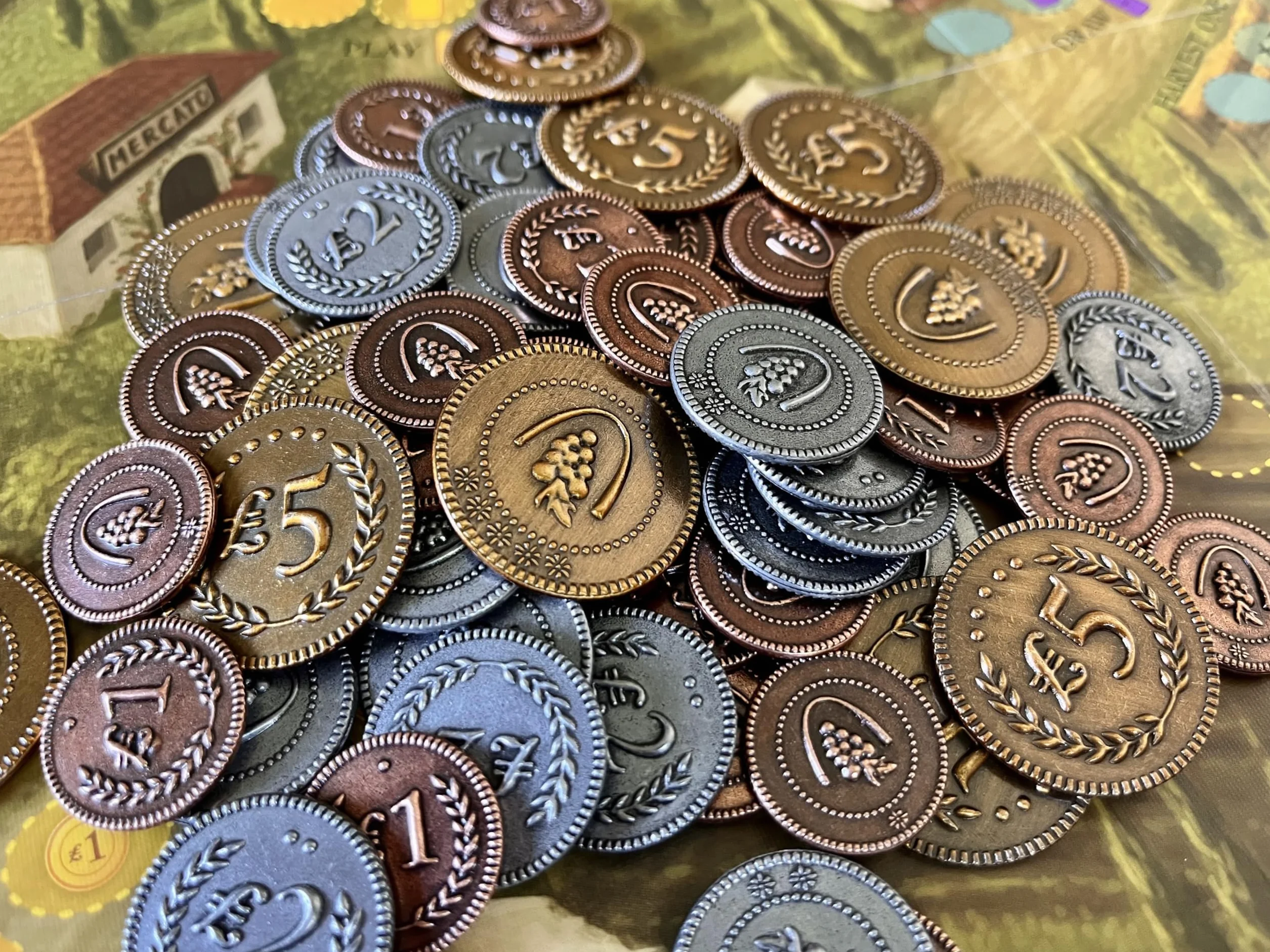 Stonemaier Games Viticulture Metal Lira Coins
