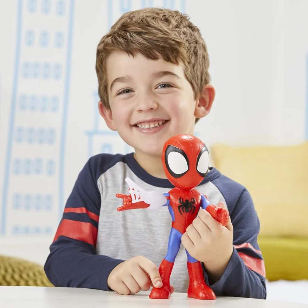 Superwielka figurka Spideya o wysokości 22,5 cm z serialu "Spidey i super-kumple" Marvela, zabawka dla przedszkolaków