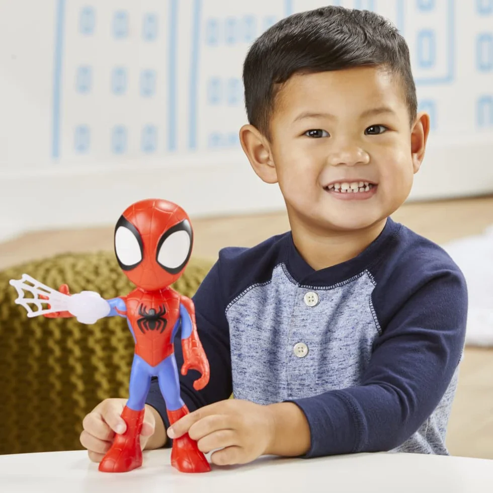 Superwielka figurka Spideya o wysokości 22,5 cm z serialu "Spidey i super-kumple" Marvela, zabawka dla przedszkolaków